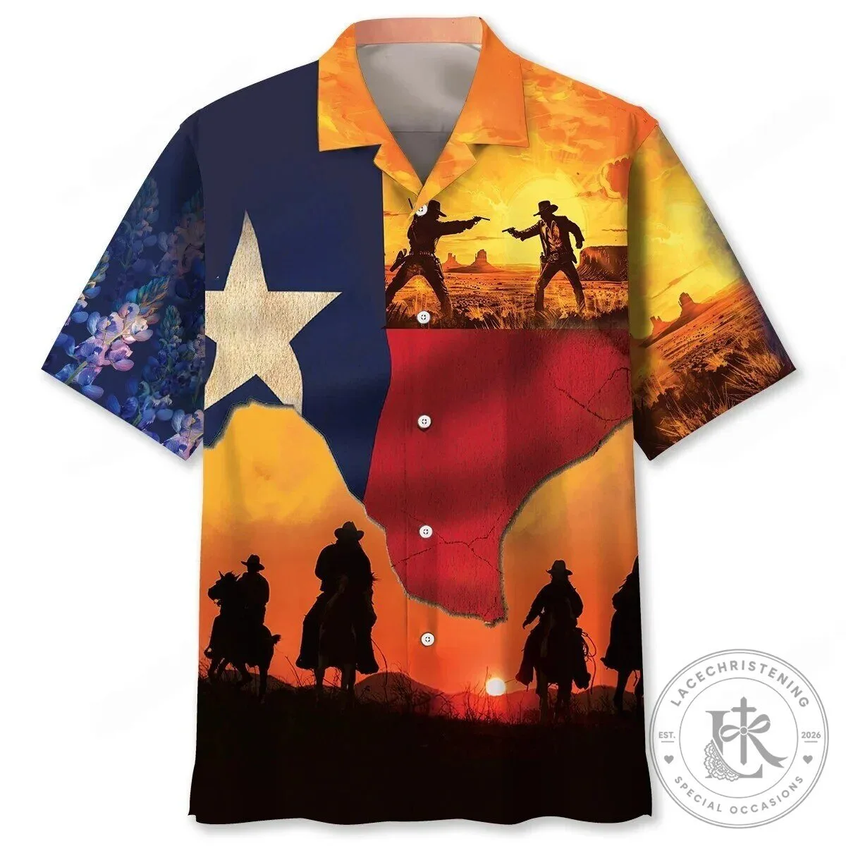 Texas Cowboy Shirt Western Duel Sunset Hawaiian Shirt