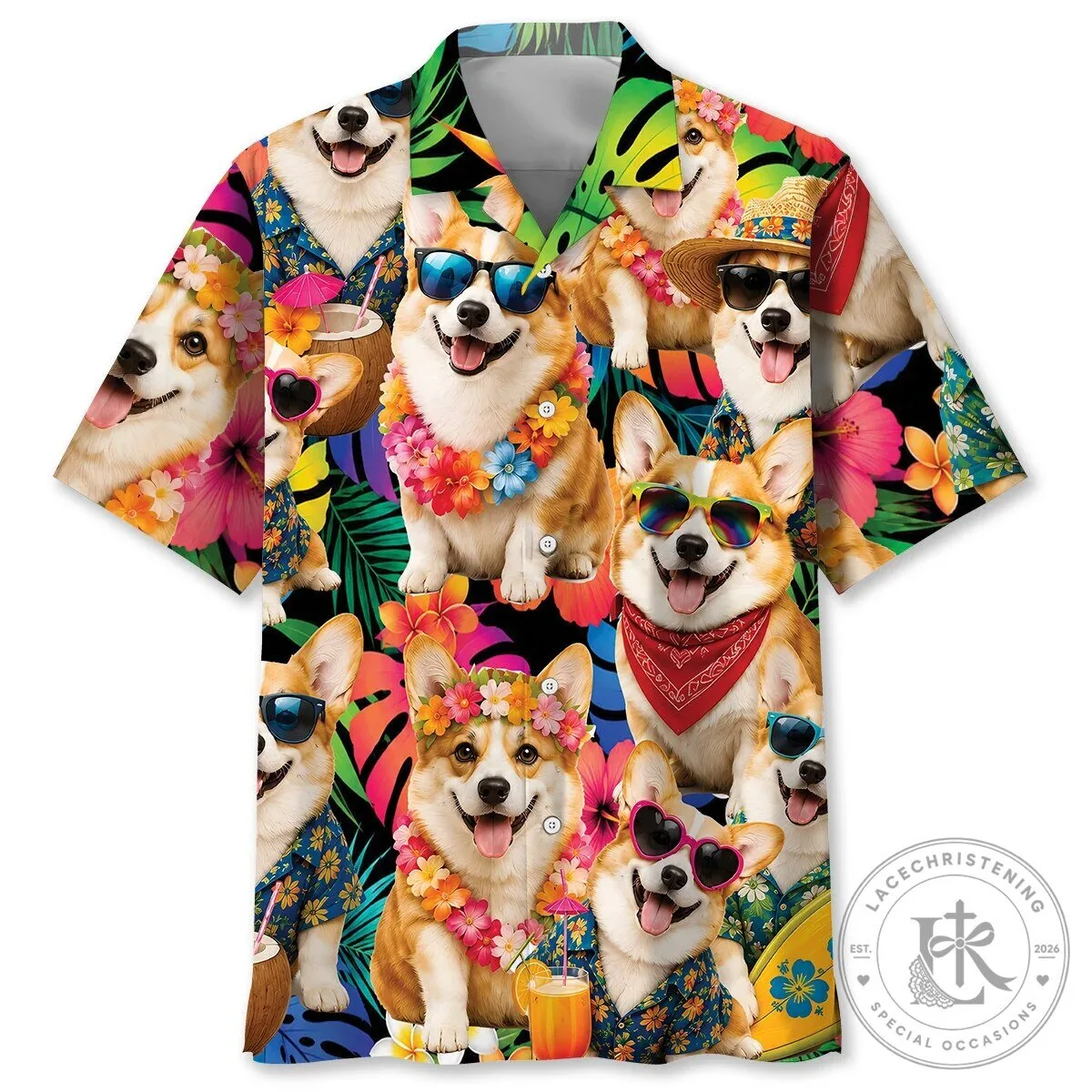 Funny Corgi Dog Tropical Beach Hawaiian Shirt 2 Funny Corgi Dog Tropical Beach Hawaiian Shirt