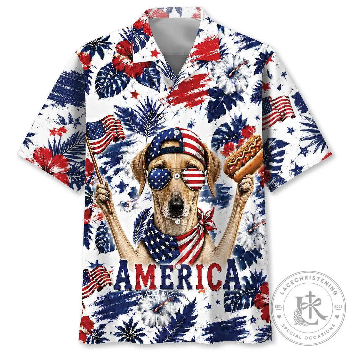 America Sloughi Dog Fourth of July Patriotic Hawaiian Shirt