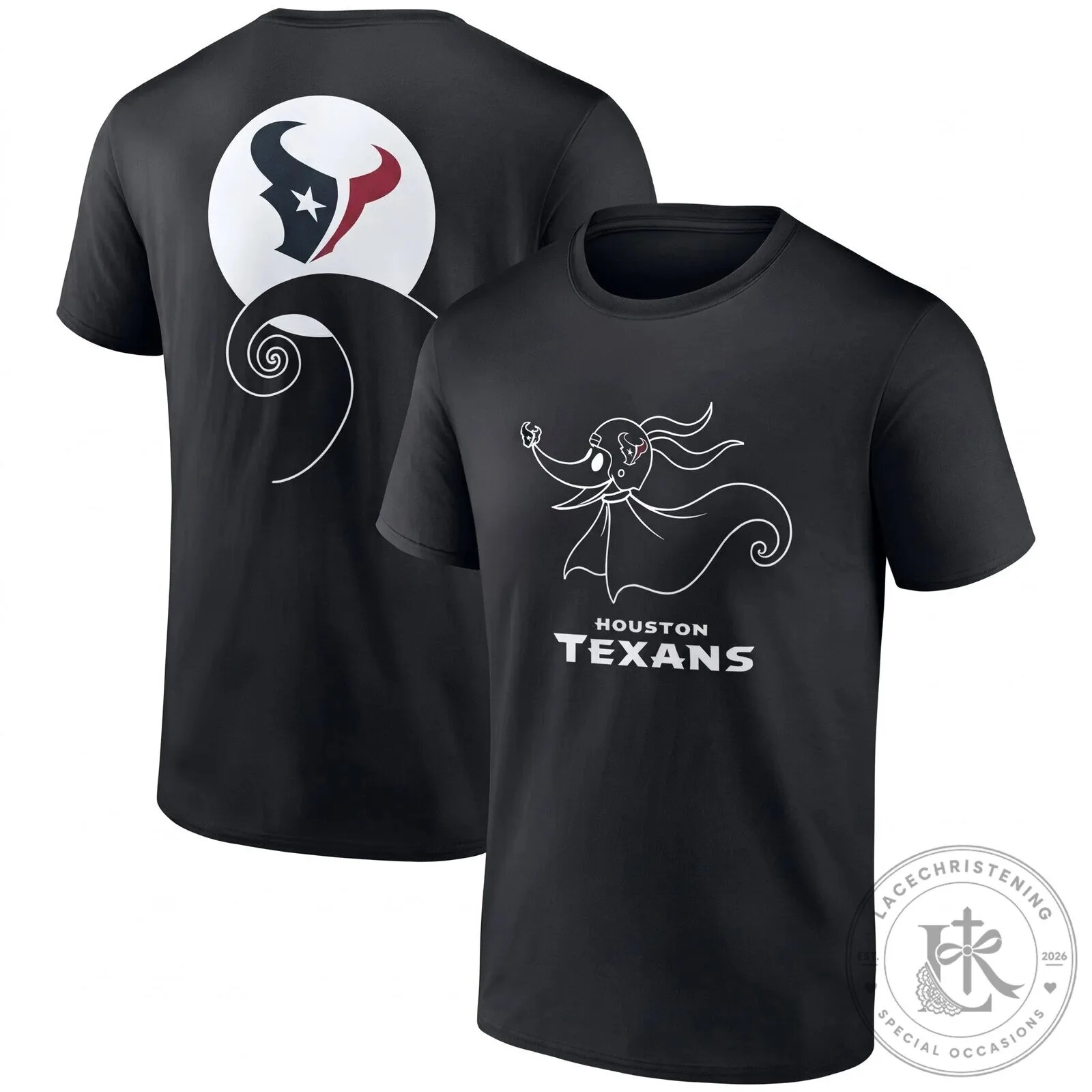 Houston Texans Halloween Zero Nightmare Before Christmas T-Shirt