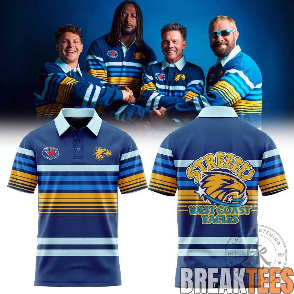 West Coast Eagles StreetX Limited Edition Rugby Polo Shirt