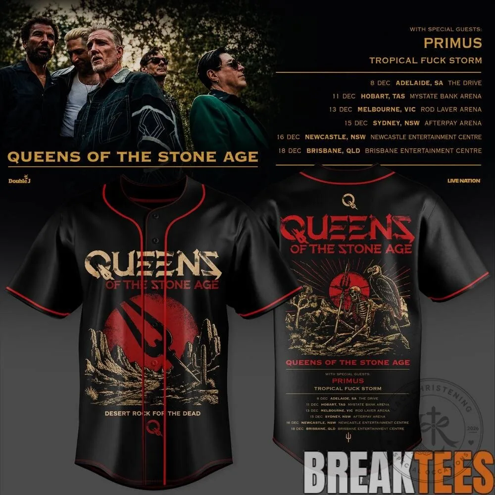Queens of the Stone Age Desert Rock for the Dead Baseball Jersey