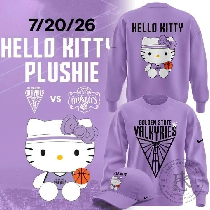 Golden State Valkyries Hello Kitty Basketball Fan Sweatshirt