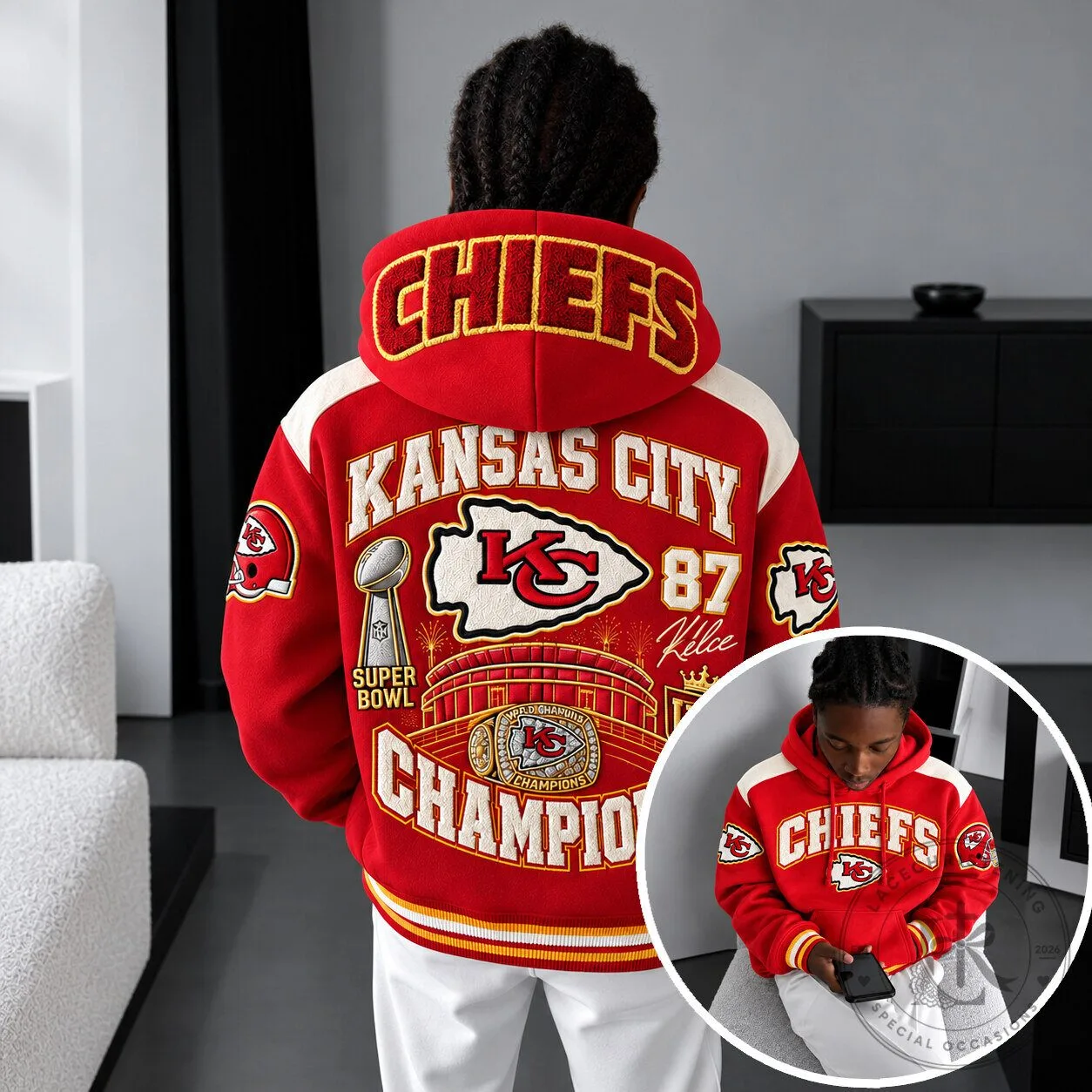 Kansas City Chiefs Super Bowl Champions Patrick Mahomes Travis Kelce Hoodie