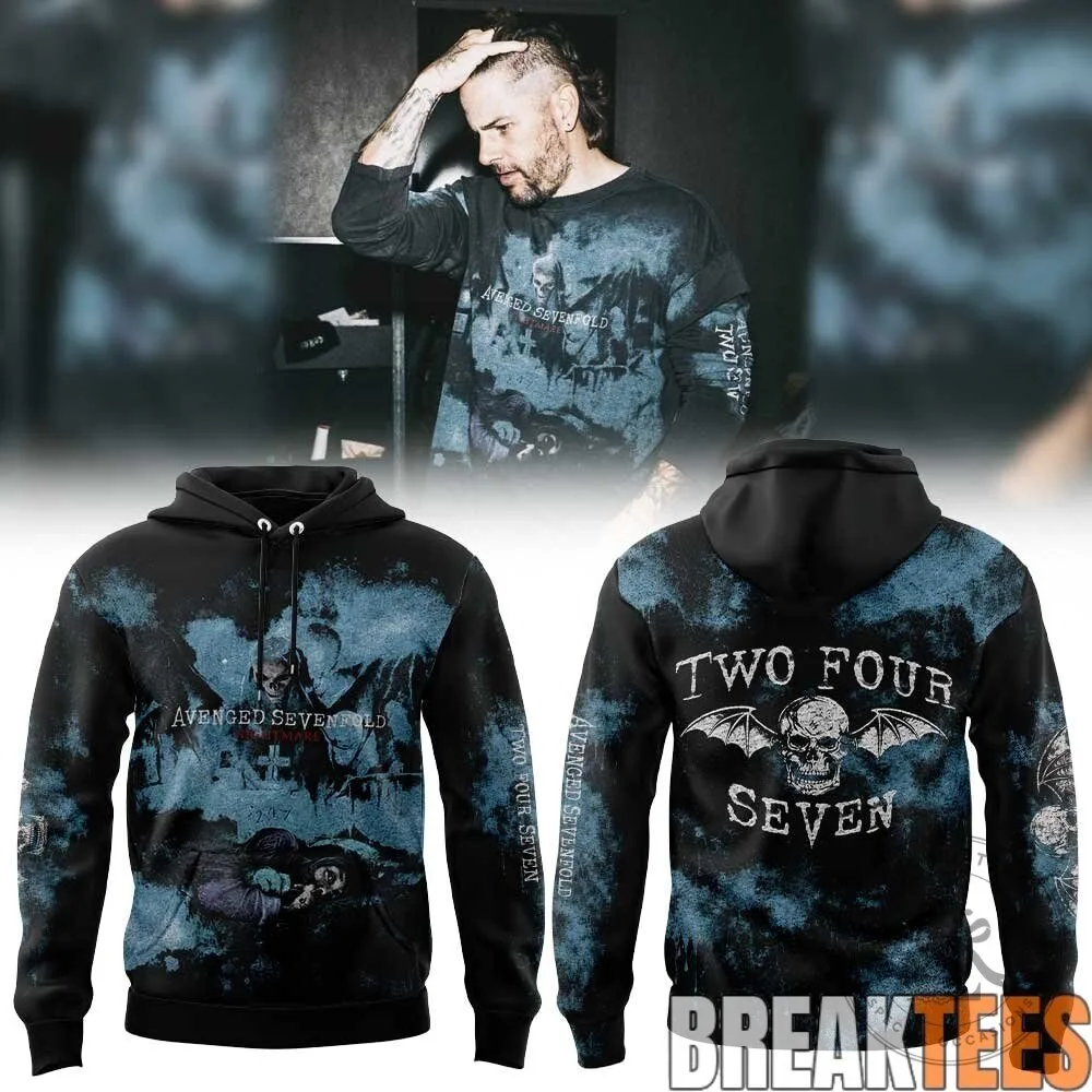 Avenged Sevenfold Two Four Seven Band Album Art Hoodie 1 Avenged Sevenfold Two Four Seven Band Album Art Hoodie