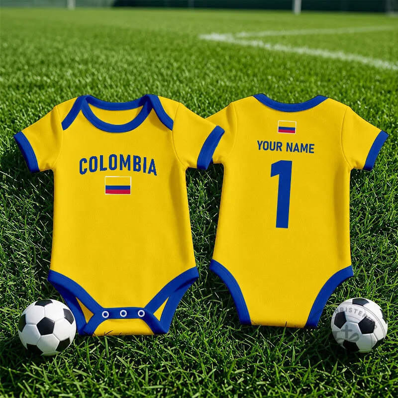 Colombia National Football Team Personalized Baby Romper