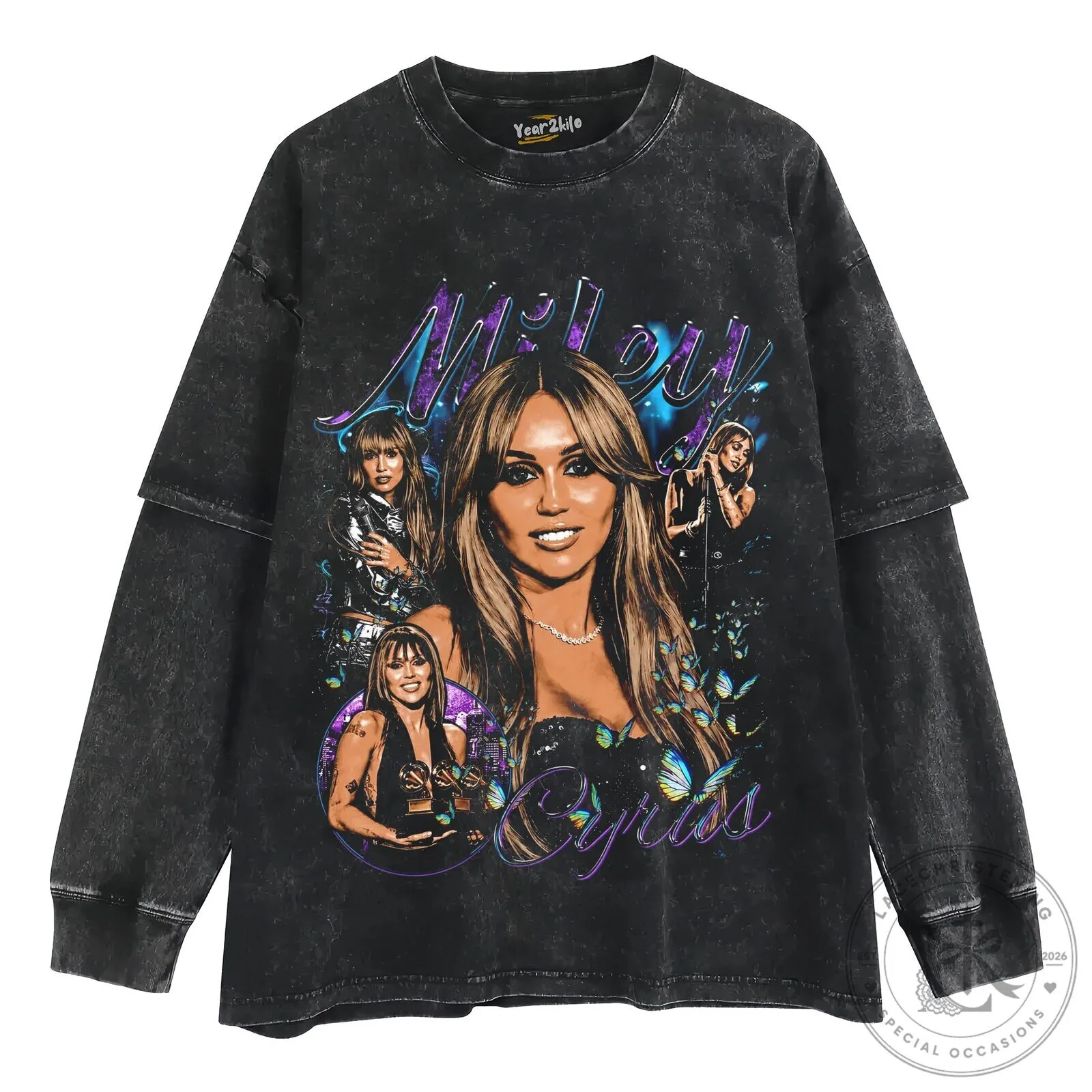 Miley Cyrus Vintage Style Black Graphic Washed Cotton Oversized T-Shirt 16 Miley Cyrus Vintage Style Black Graphic Washed Cotton Oversized T-Shirt