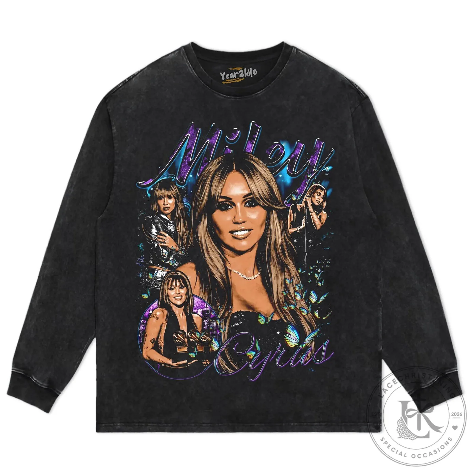 Miley Cyrus Vintage Style Black Graphic Washed Cotton Oversized T-Shirt 18 Miley Cyrus Vintage Style Black Graphic Washed Cotton Oversized T-Shirt