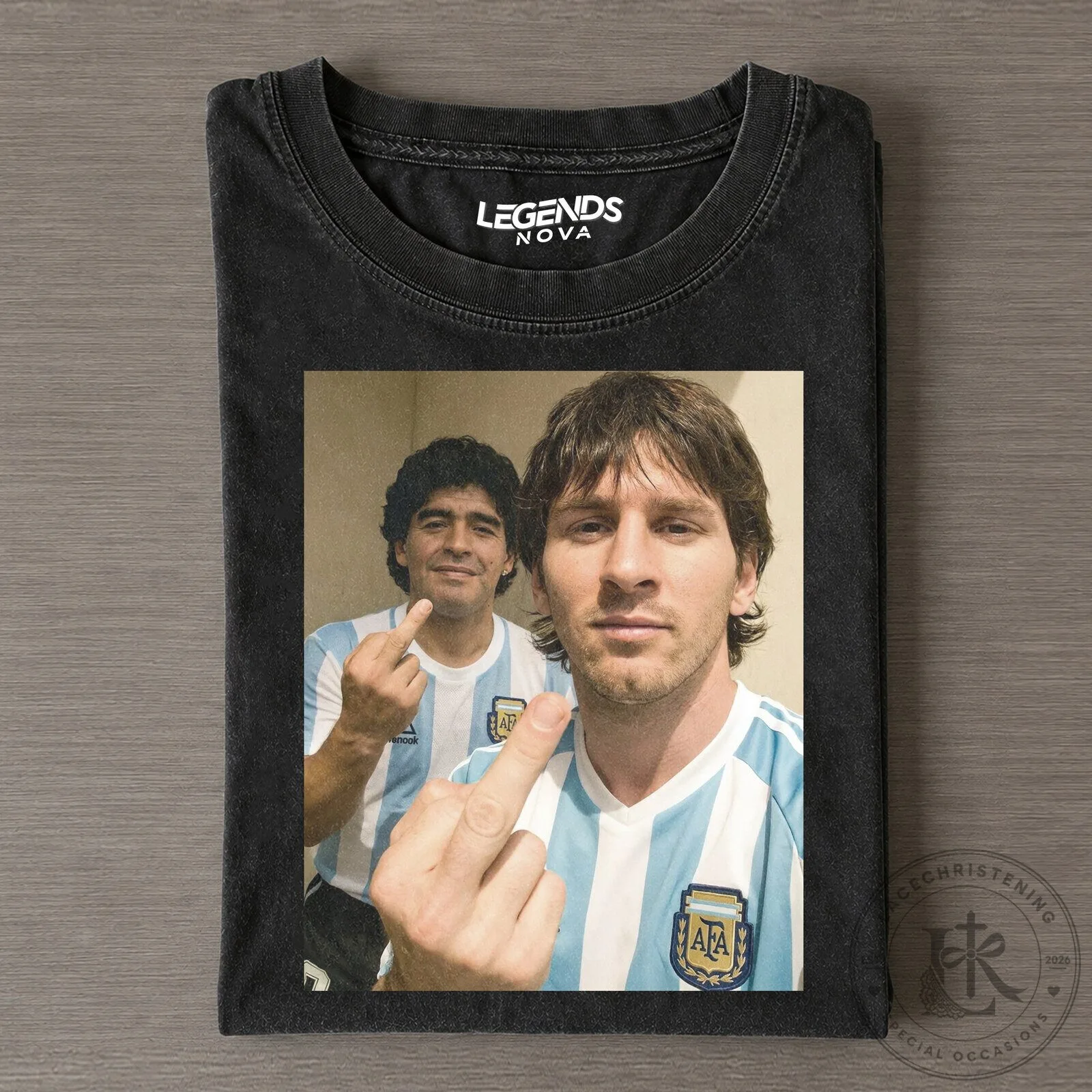 Lionel Messi and Diego Maradona Legends Nova Vintage T-Shirt