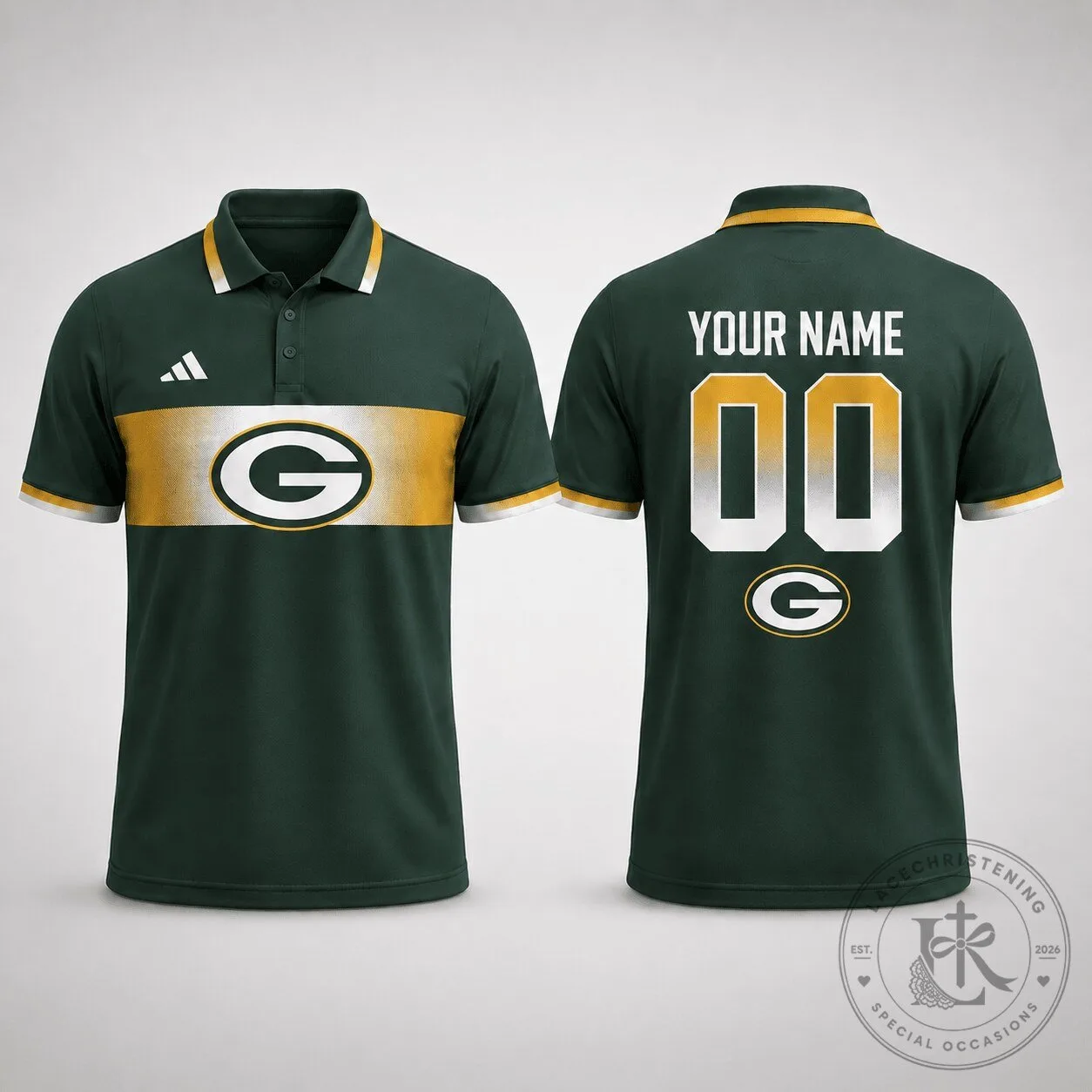 Green Bay Packers Personalized Match Day Polo Shirt