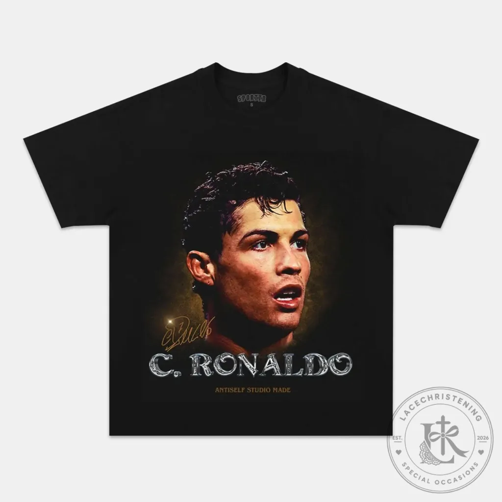 Cristiano Ronaldo Portrait Fan Art Graphic T-Shirt Cristiano Ronaldo Portrait Fan Art Graphic T-Shirt