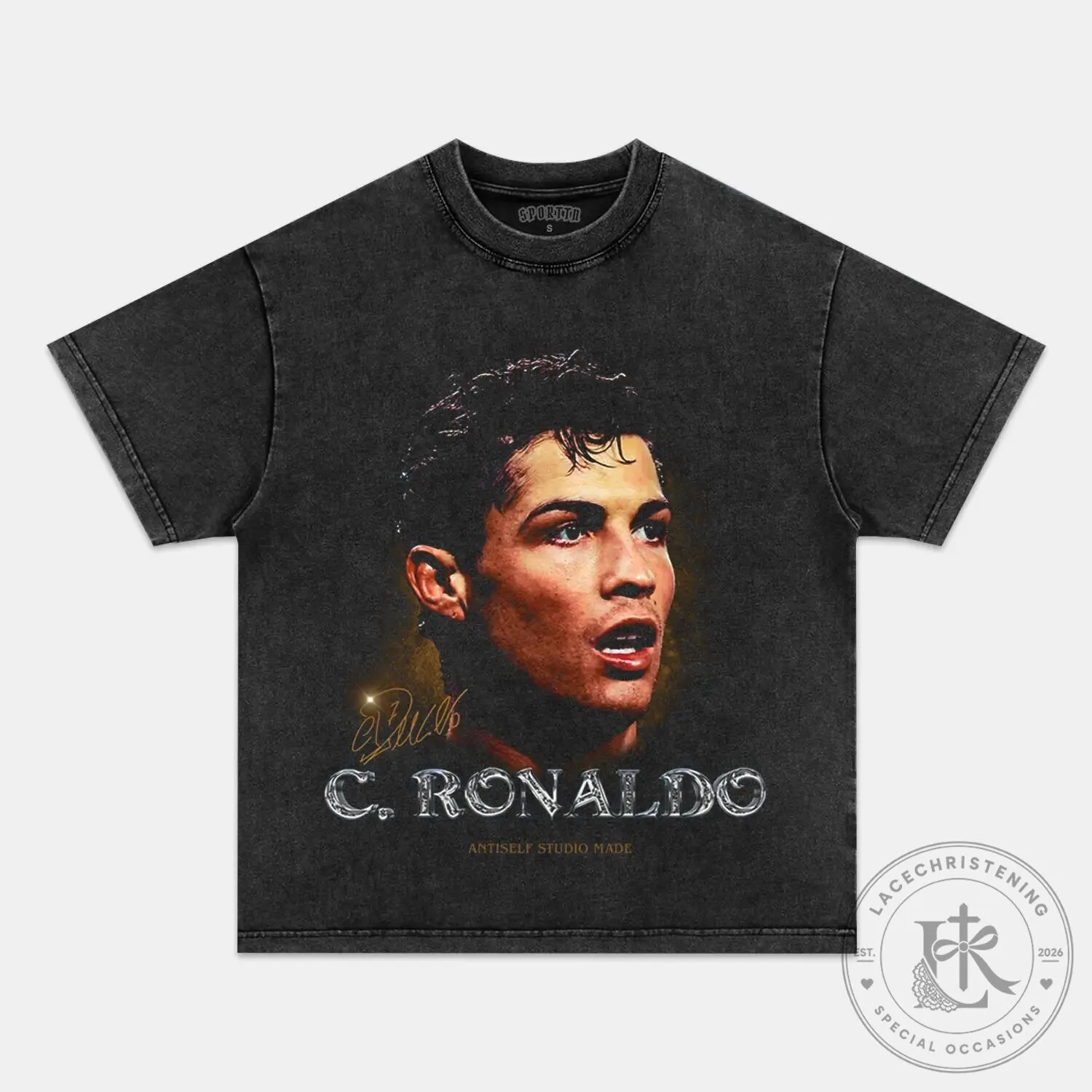 Cristiano Ronaldo Portrait Fan Art Graphic T-Shirt 11 Cristiano Ronaldo Portrait Fan Art Graphic T-Shirt