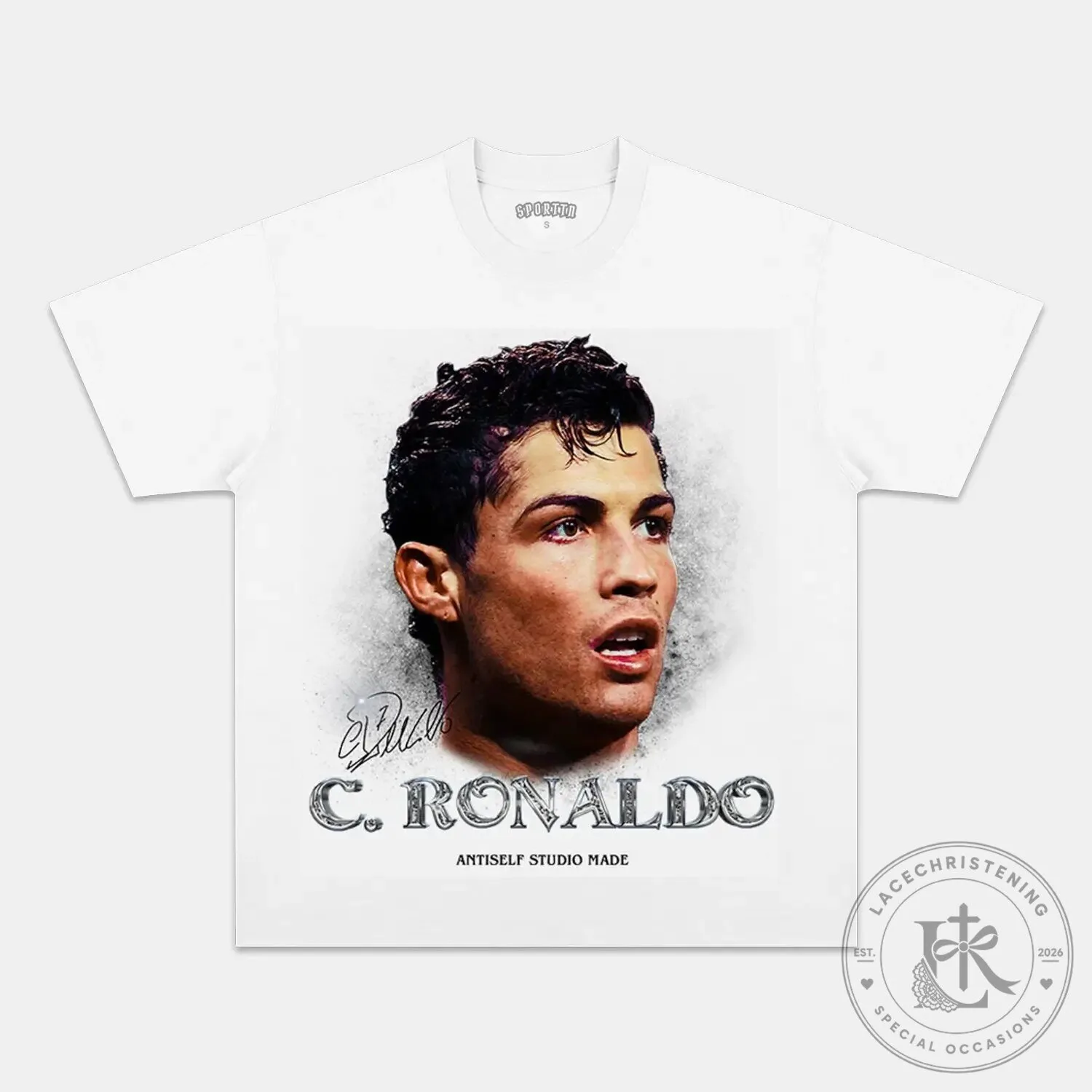 Cristiano Ronaldo Portrait Fan Art Graphic T-Shirt 14 Cristiano Ronaldo Portrait Fan Art Graphic T-Shirt