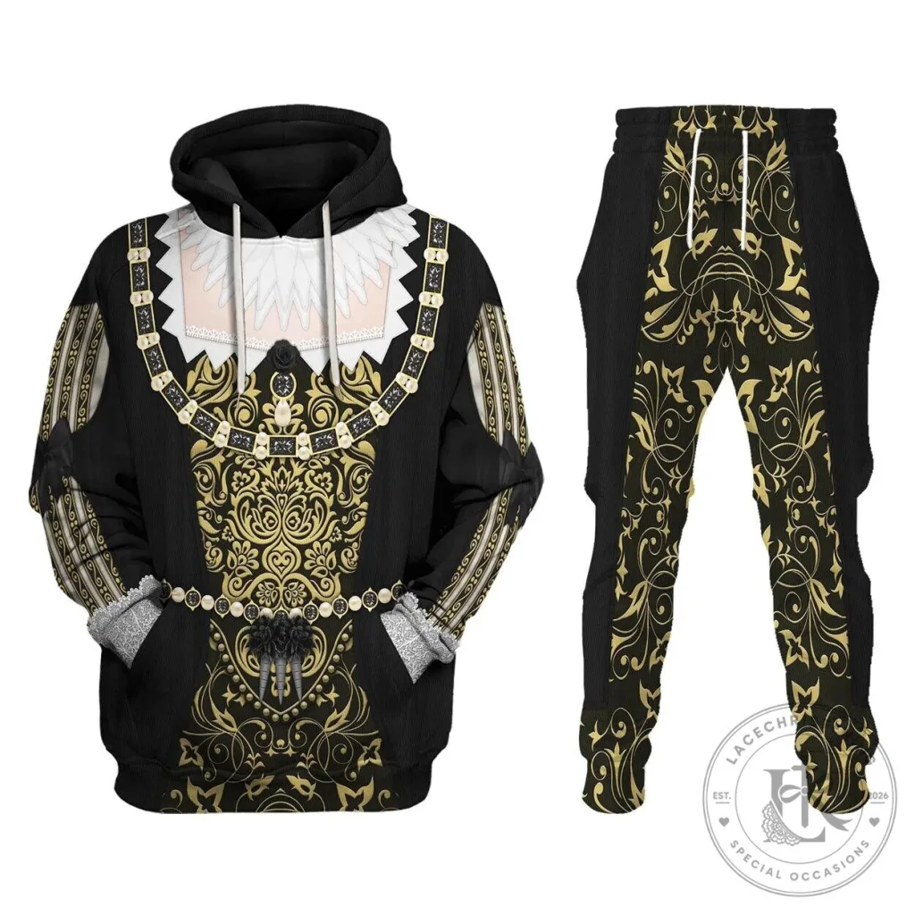 Anne of Austria Queen of France Coronation Robes Costume All Over Print Hoodie Anne of Austria Queen of France Coronation Robes Costume All Over Print Hoodie