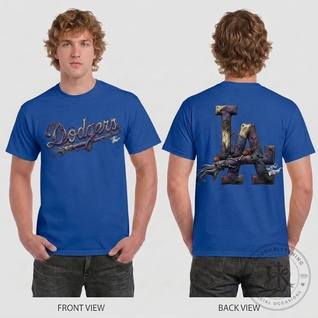 Los Angeles Dodgers Halloween Nightmare Edition T-Shirt 10 Los Angeles Dodgers Halloween Nightmare Edition T-Shirt