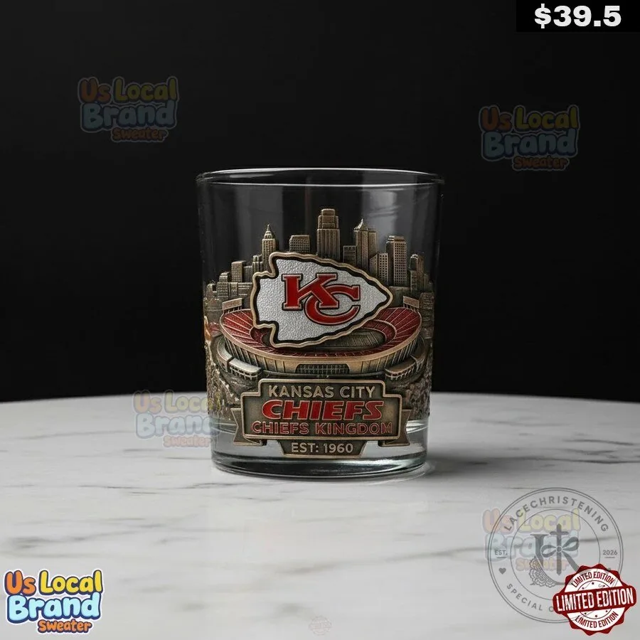 Kansas City Chiefs National Football League Stadium Whiskey Drinking Glass