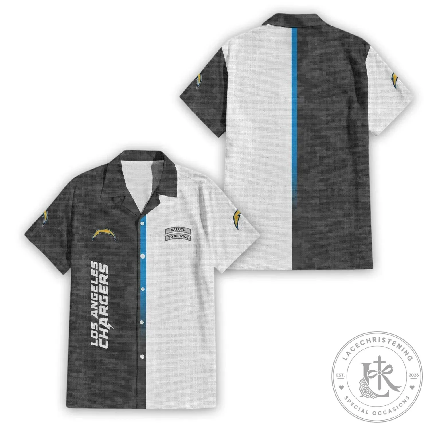 Los Angeles Chargers Salute To Service Premium Hawaiian Shirt