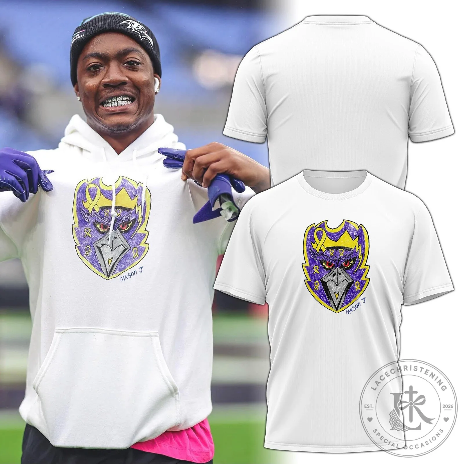 Baltimore Ravens Crucial Catch Mason J Football Team Fan Art T-Shirt 2 Baltimore Ravens Crucial Catch Mason J Football Team Fan Art T-Shirt