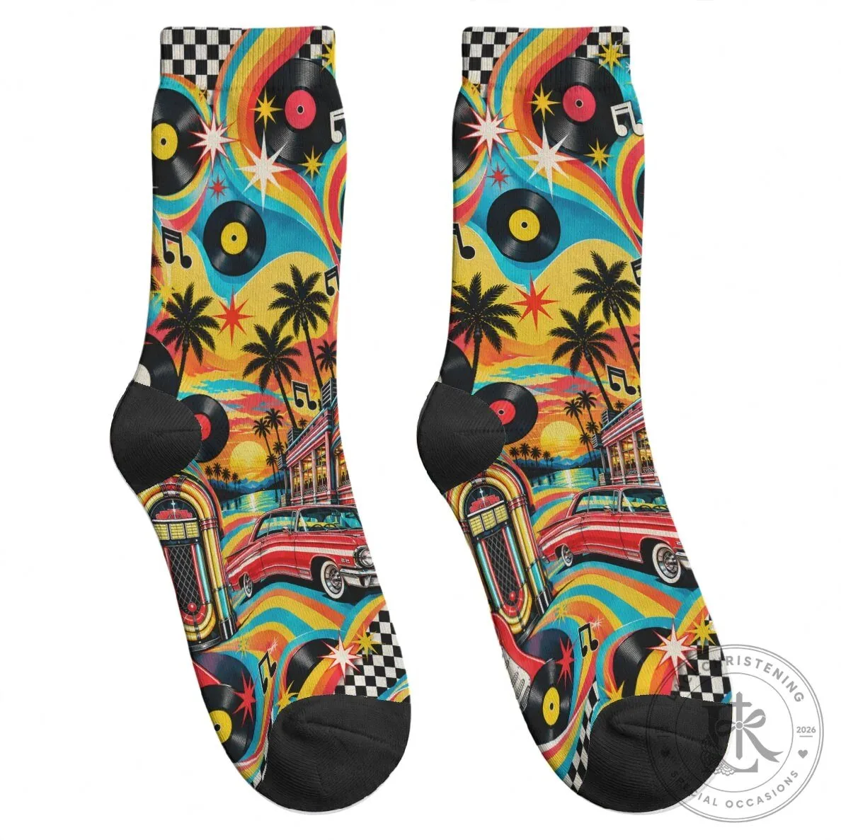 Baby Boomers Generation Vintage Retro Classic Car And Vinyl Records Nostalgia Socks 9 Baby Boomers Generation Vintage Retro Classic Car And Vinyl Records Nostalgia Socks