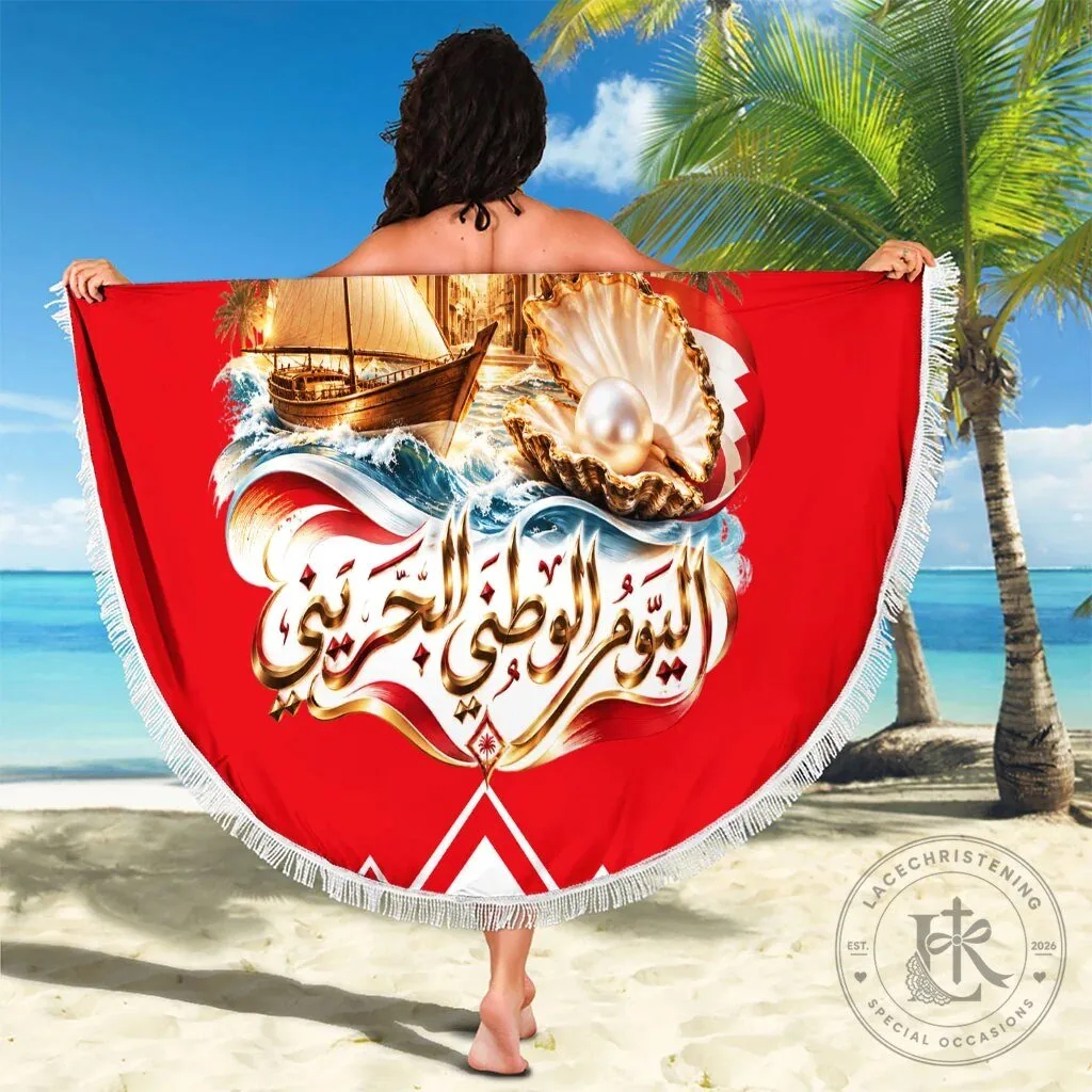 Bahrain National Day Beach Blanket Cultural Flag Emblem Vintage Collage 10 Bahrain National Day Beach Blanket Cultural Flag Emblem Vintage Collage