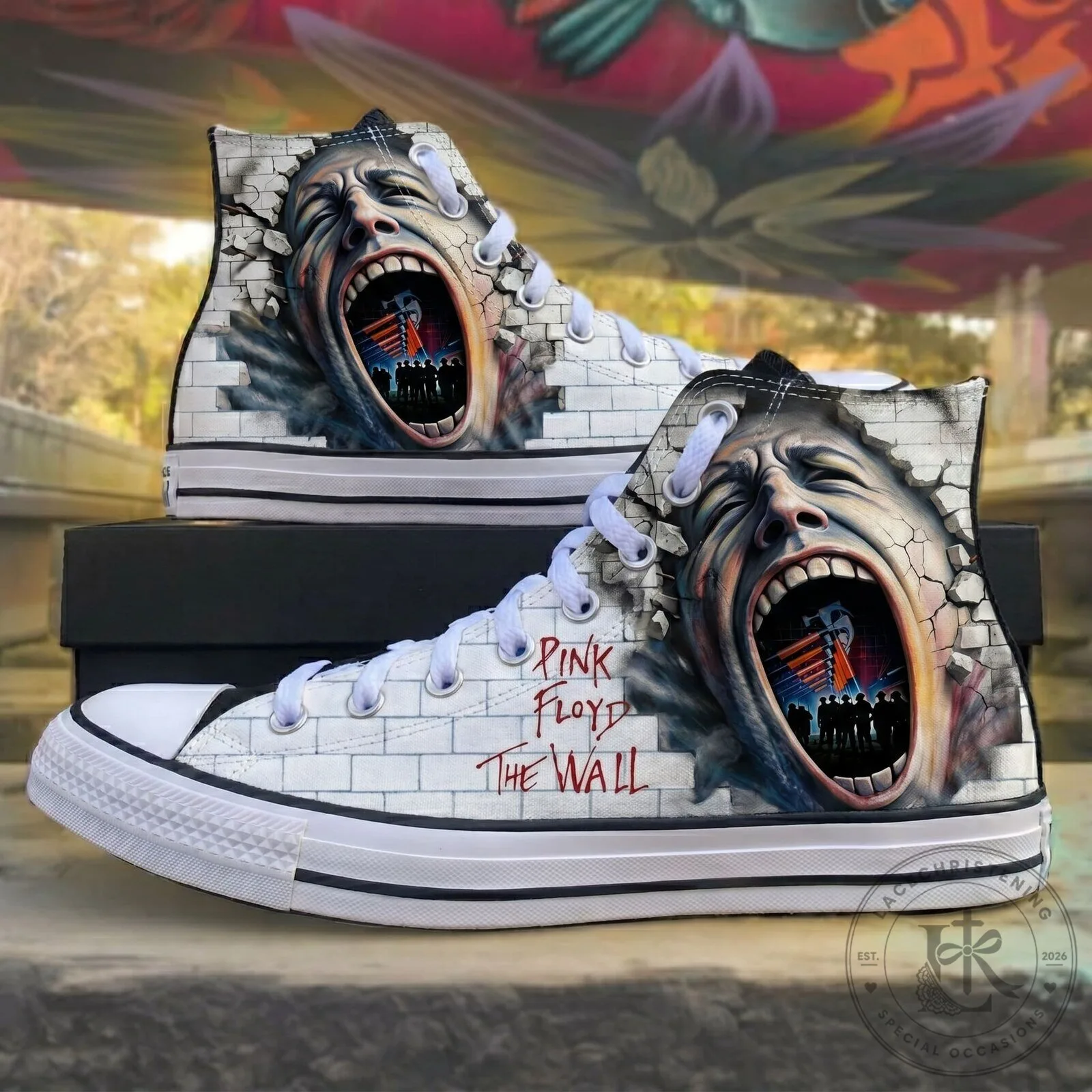 Pink Floyd The Wall Album Art High Top Canvas Shoes
