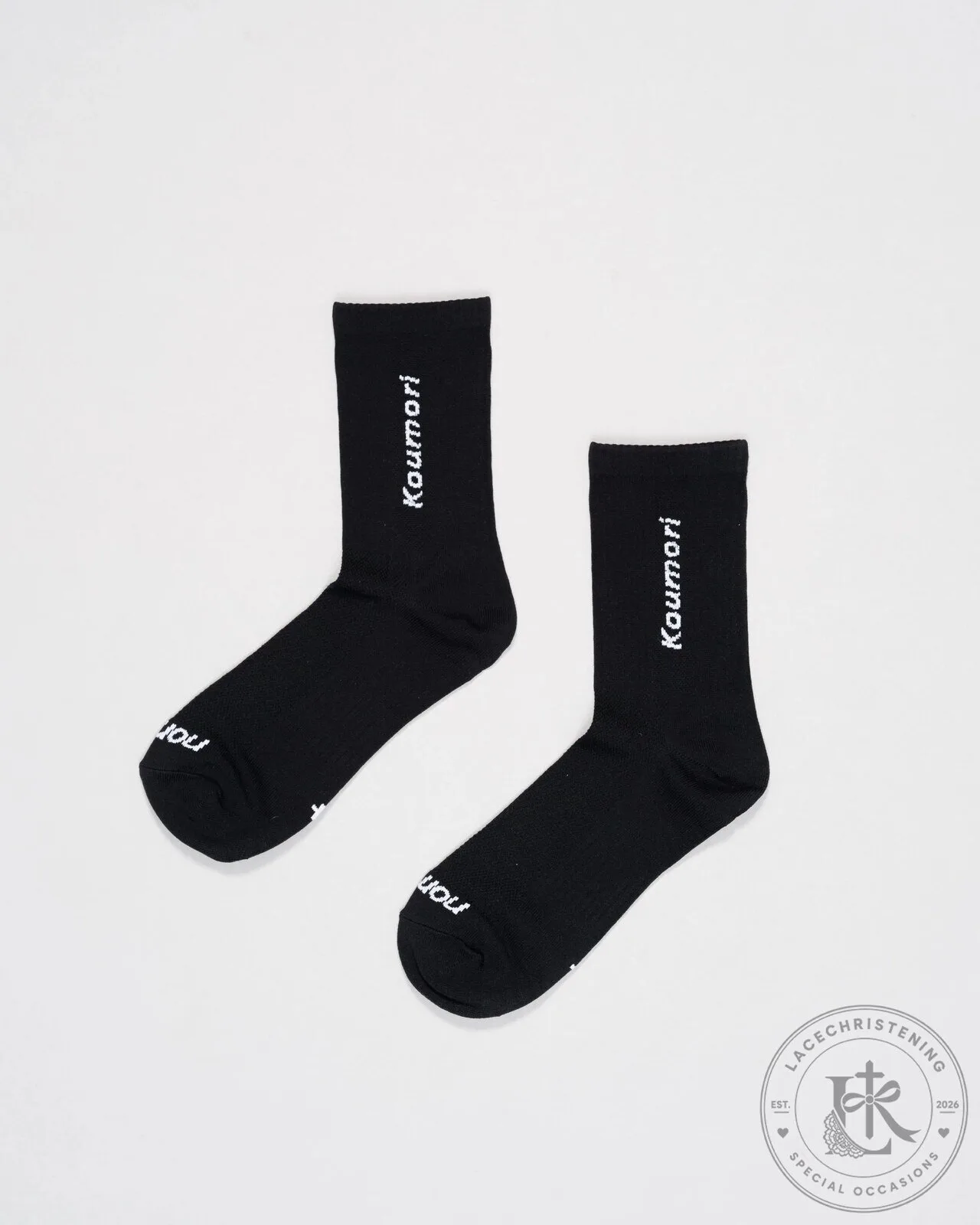Koumori Brand Black Performance Crew Socks for Men and Women 5 Koumori Brand Black Performance Crew Socks for Men and Women