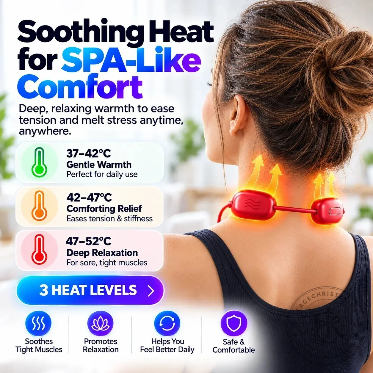 Portable Neck Massager with Heat and Pulse Therapy for Muscle Relaxation 13 Portable Neck Massager with Heat and Pulse Therapy for Muscle Relaxation