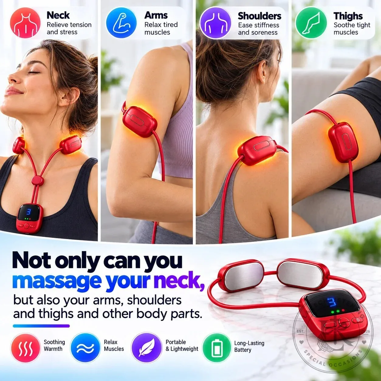 Portable Neck Massager with Heat and Pulse Therapy for Muscle Relaxation 16 Portable Neck Massager with Heat and Pulse Therapy for Muscle Relaxation