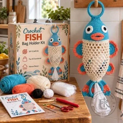 Crochet Chicken Bag Holder Kit DIY Craft Fun Functional Home Decor 14 Crochet Chicken Bag Holder Kit DIY Craft Fun Functional Home Decor