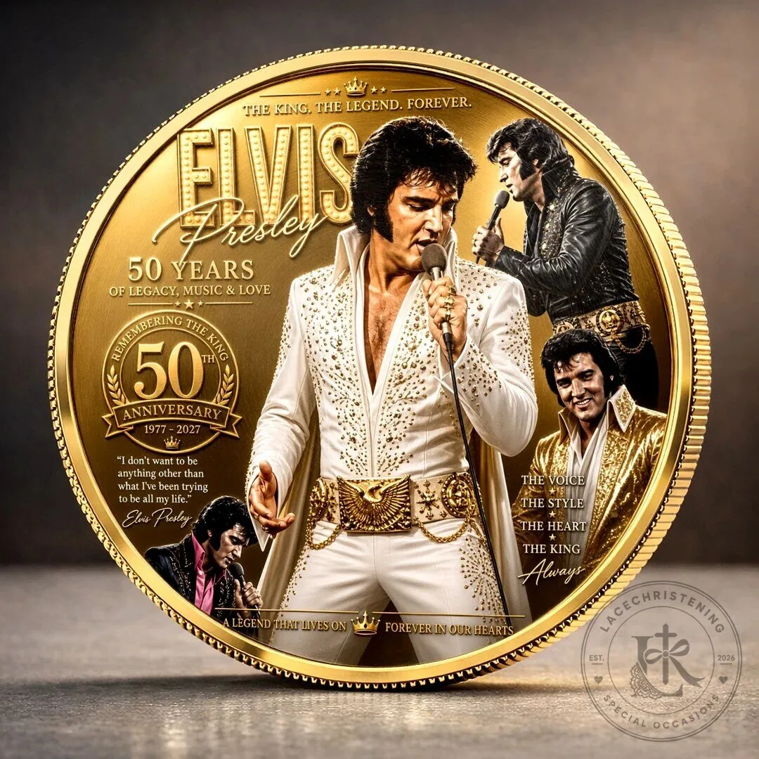 Elvis Presley 50th Anniversary The King The Legend Forever Commemorative Coin