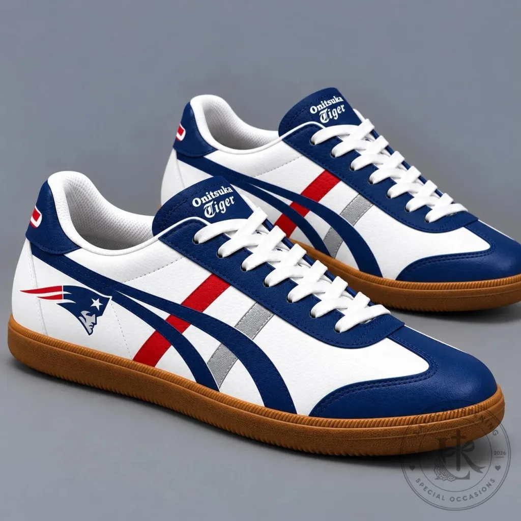 Onitsuka Tiger Shoes with New England Patriots NFL Team Pride Onitsuka Tiger Shoes with New England Patriots NFL Team Pride