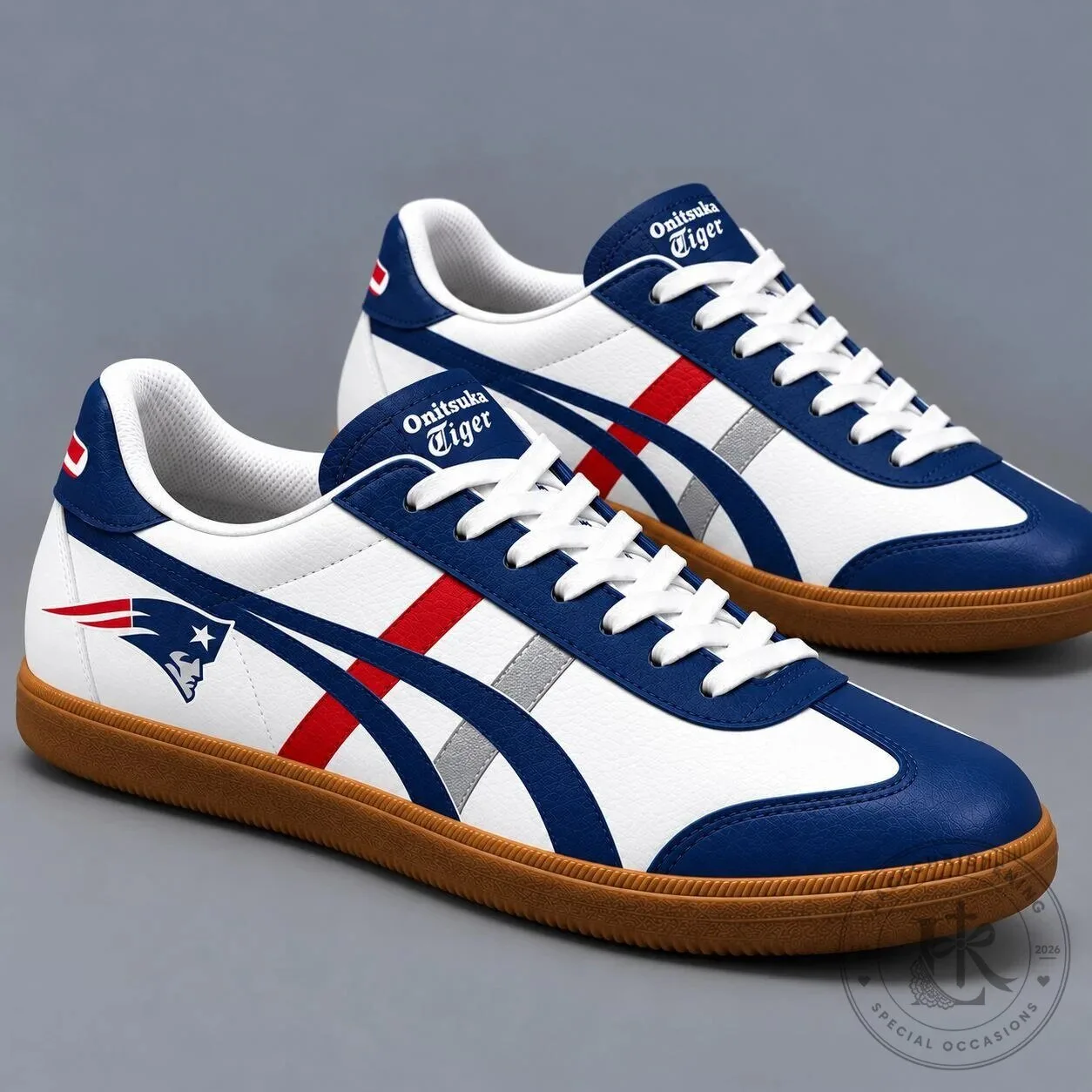 Onitsuka Tiger Shoes with New England Patriots NFL Team Pride