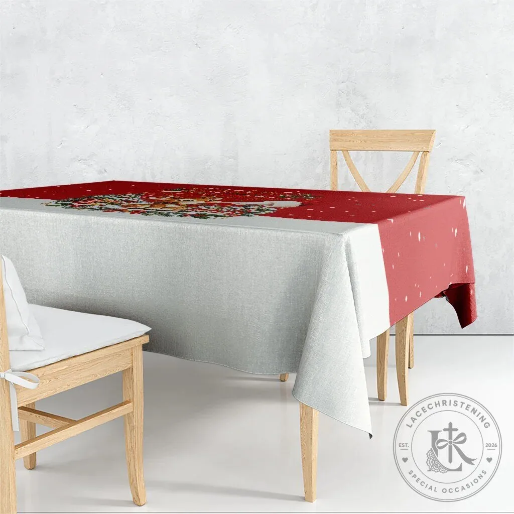 Cute Reindeer Boop The Red Nose Christmas Tablecloth Festive Vintage Winter Snow 9 Cute Reindeer Boop The Red Nose Christmas Tablecloth Festive Vintage Winter Snow