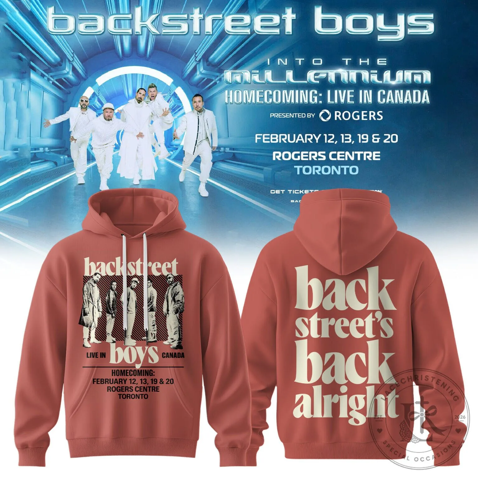 Homecoming Tour Hoodie: Backstreet Boys Live in Canada - Into The Millennium Edition