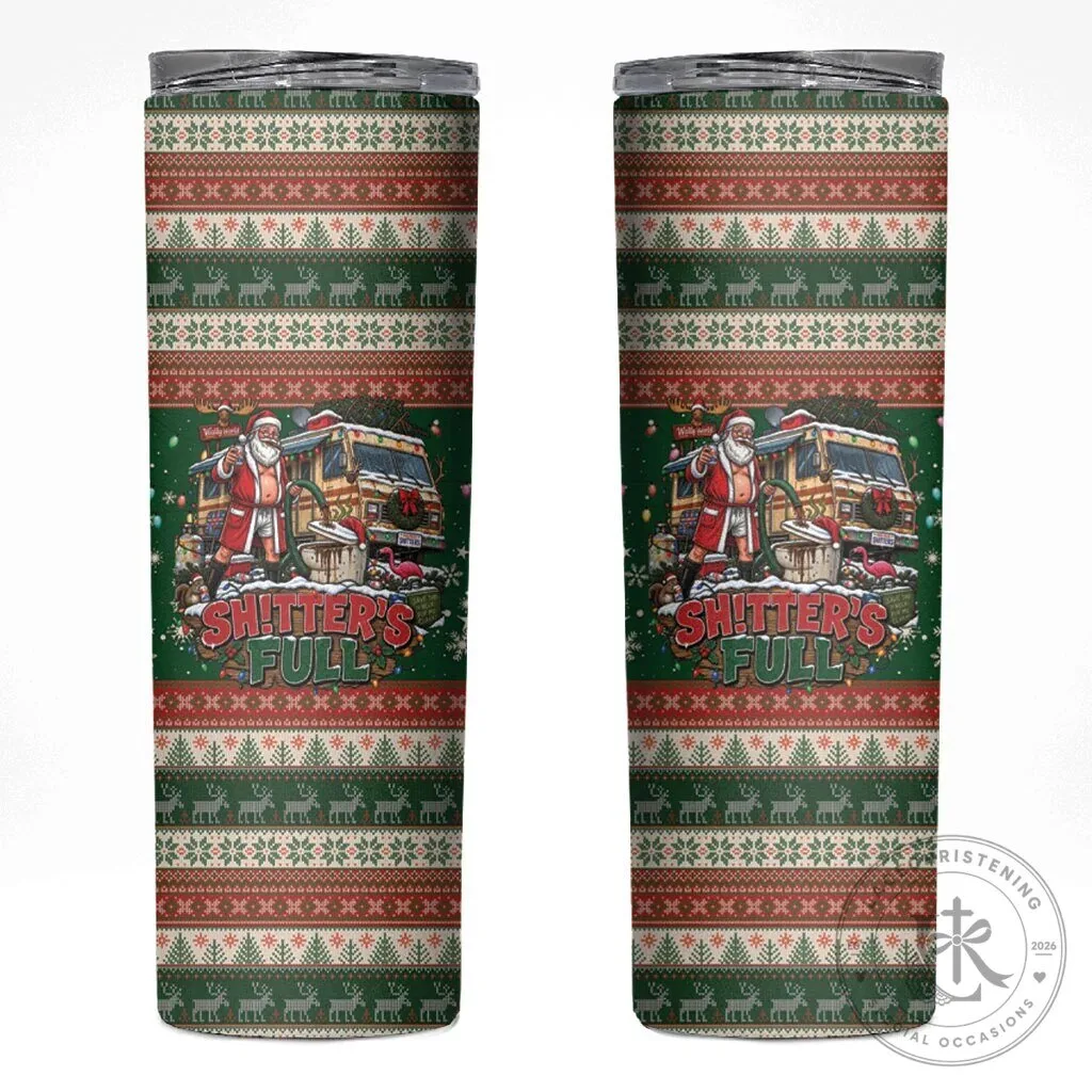Christmas Vacation Shitter's Full Ugly Sweater Tumbler