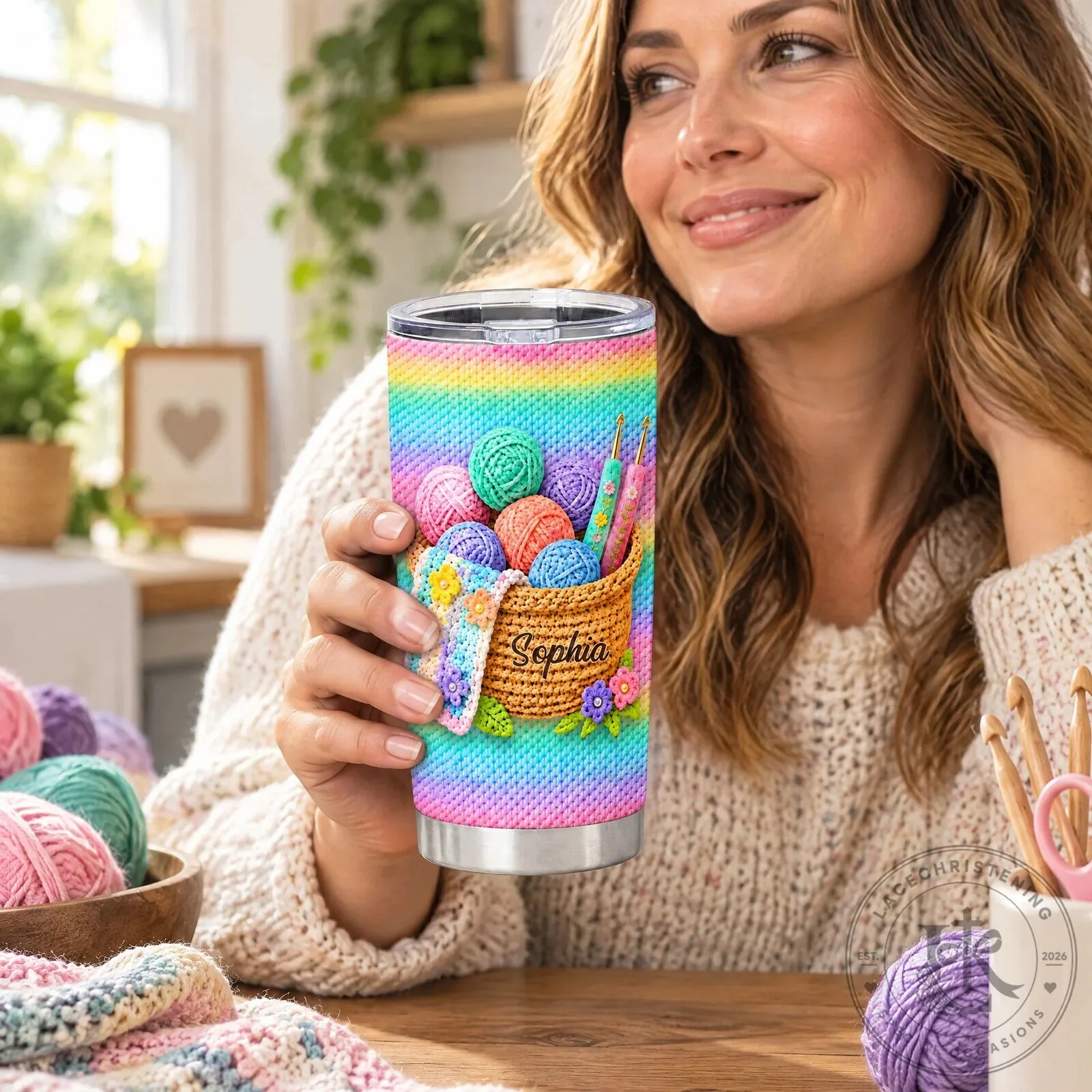 Personalized Crochet Yarn Basket Crafting Gift Tumbler 12 Personalized Crochet Yarn Basket Crafting Gift Tumbler
