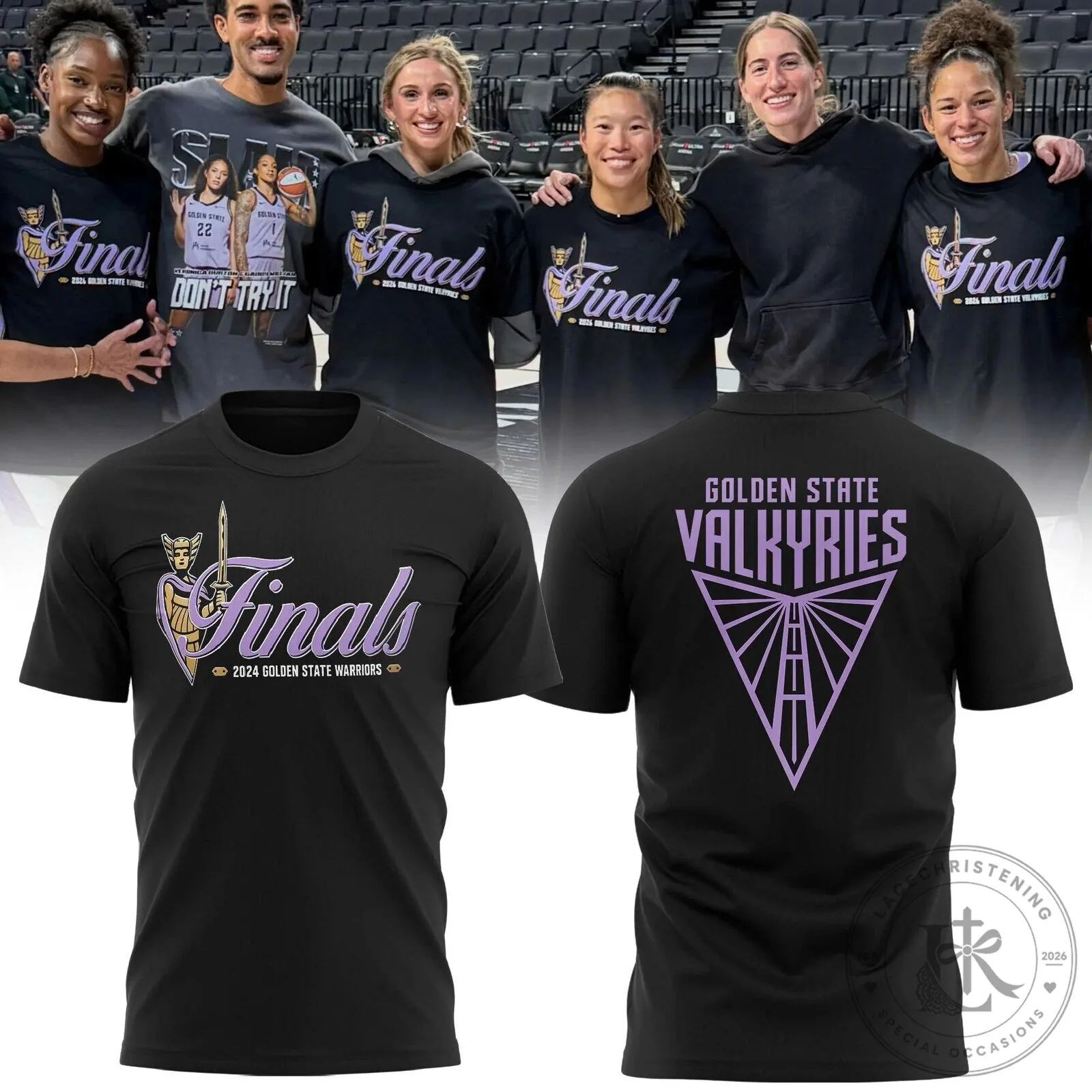 Golden State Valkyries 2024 Finals Black Basketball T-Shirt