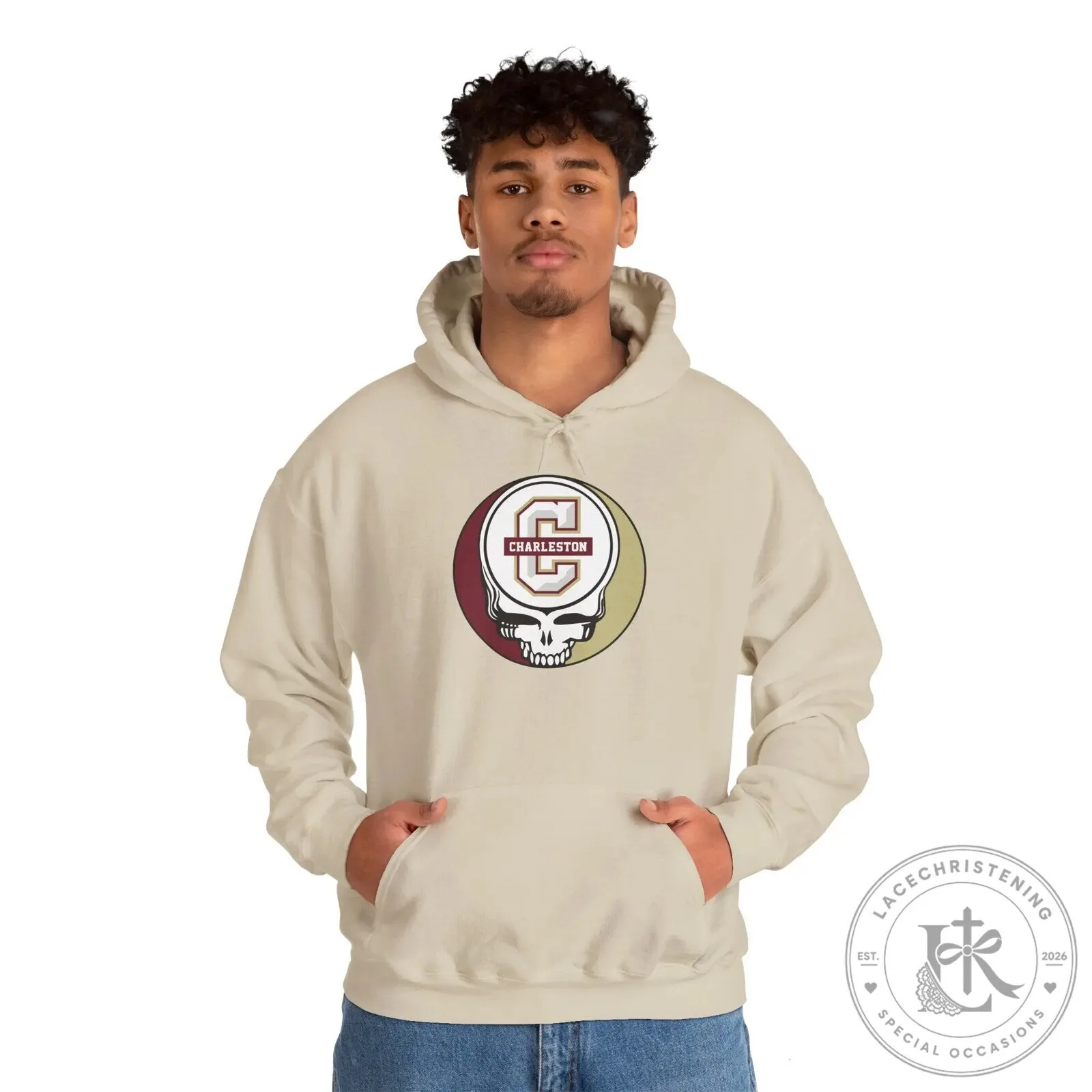 University of Charleston Golden Eagles Steal Your Face Grateful Dead Hoodie