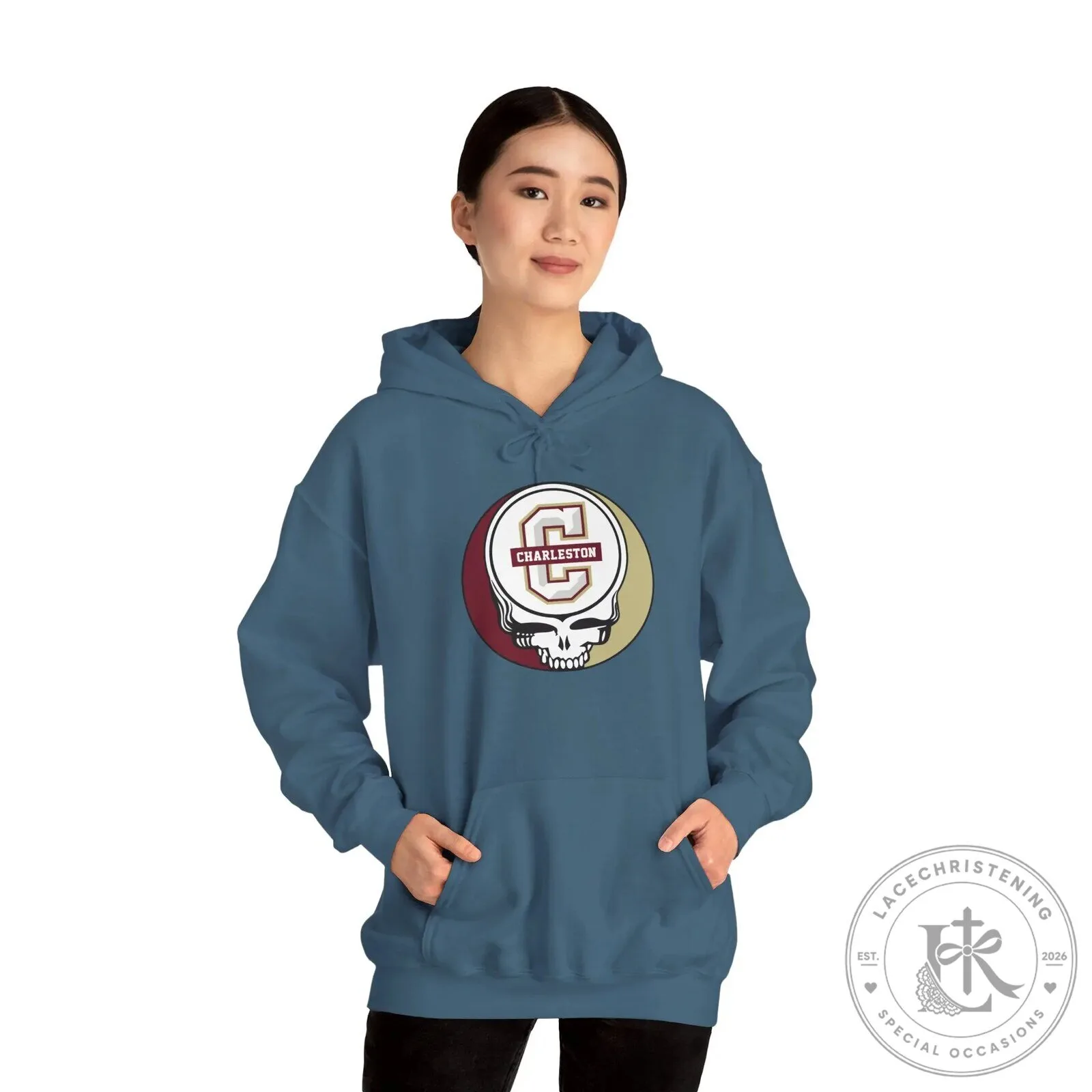 University of Charleston Golden Eagles Steal Your Face Grateful Dead Hoodie 19 University of Charleston Golden Eagles Steal Your Face Grateful Dead Hoodie