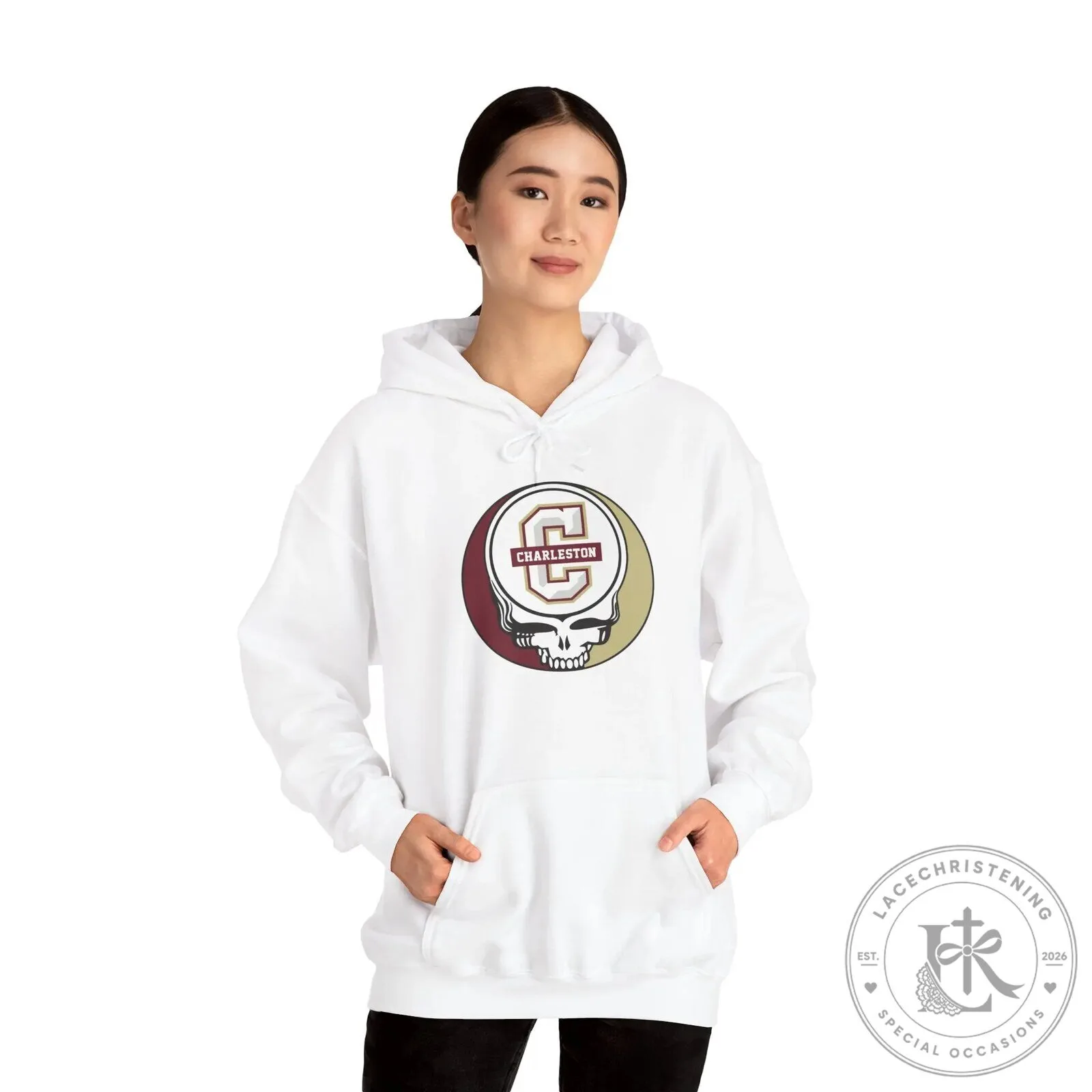 University of Charleston Golden Eagles Steal Your Face Grateful Dead Hoodie 22 University of Charleston Golden Eagles Steal Your Face Grateful Dead Hoodie