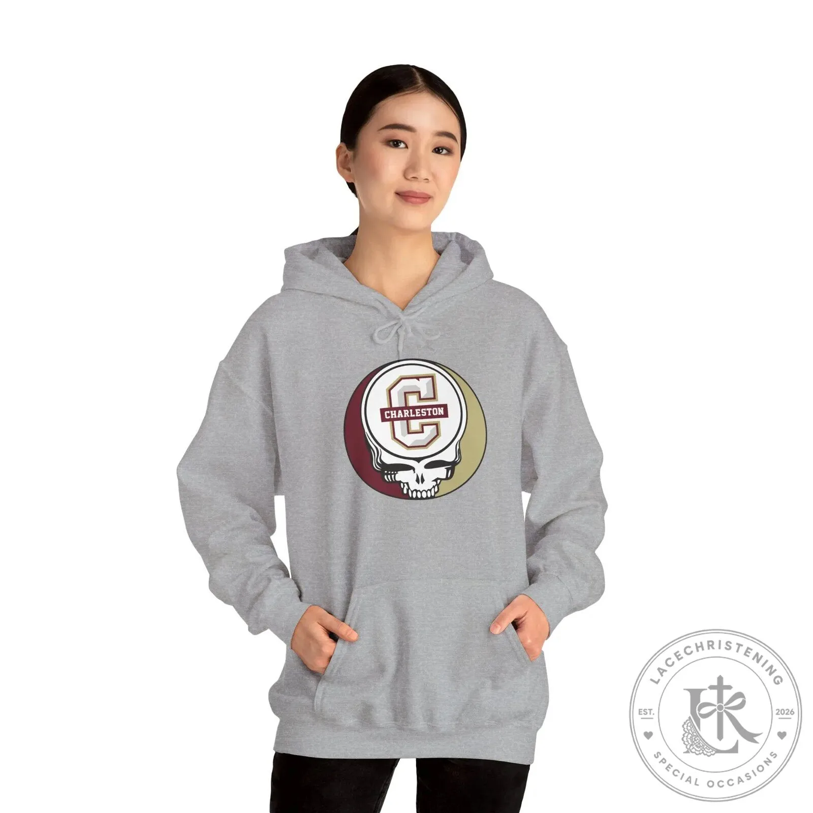 University of Charleston Golden Eagles Steal Your Face Grateful Dead Hoodie 23 University of Charleston Golden Eagles Steal Your Face Grateful Dead Hoodie