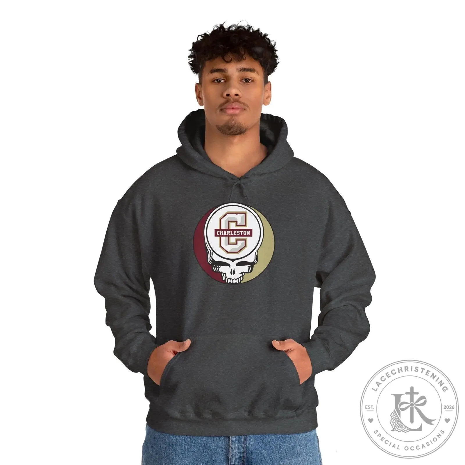 University of Charleston Golden Eagles Steal Your Face Grateful Dead Hoodie 24 University of Charleston Golden Eagles Steal Your Face Grateful Dead Hoodie