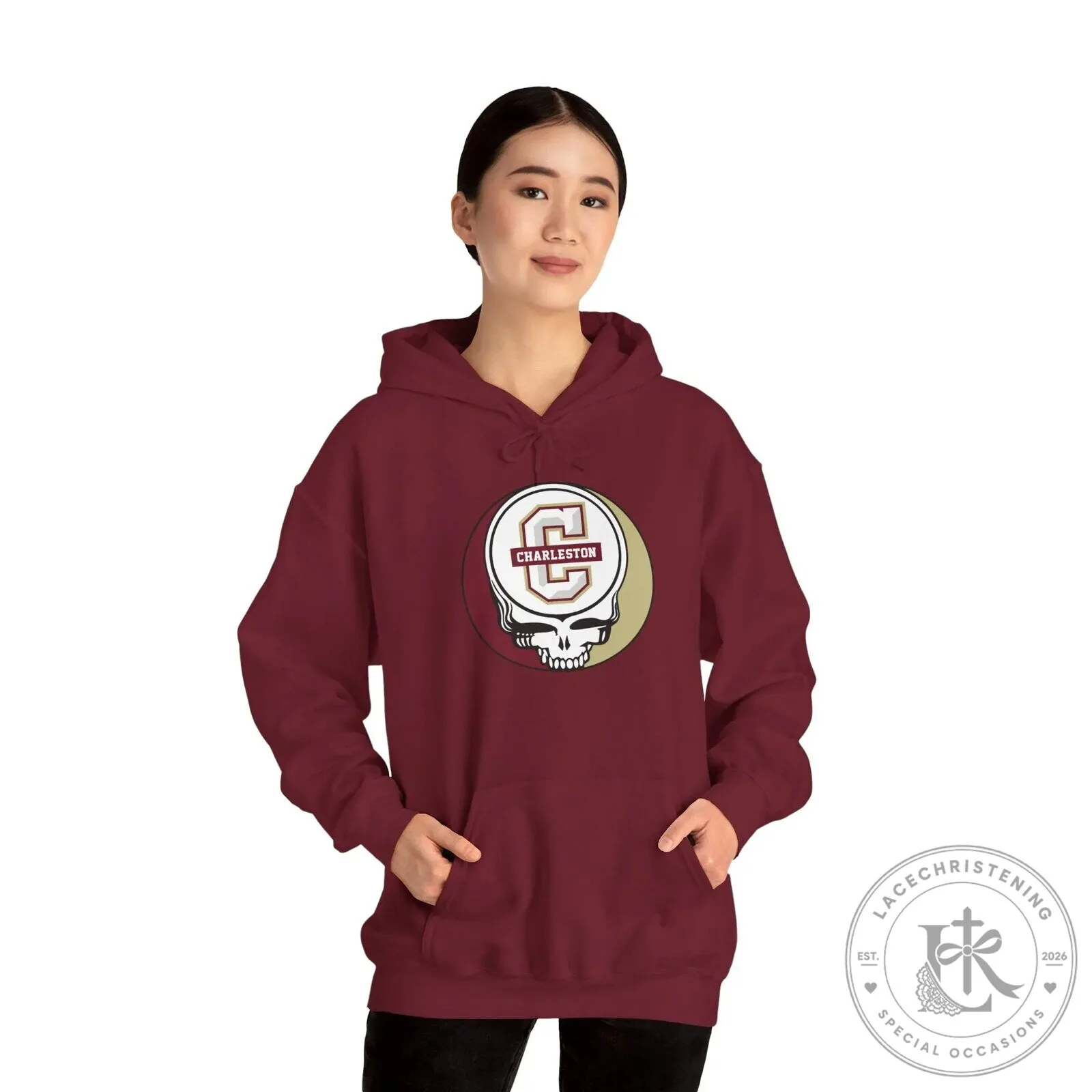 University of Charleston Golden Eagles Steal Your Face Grateful Dead Hoodie 30 University of Charleston Golden Eagles Steal Your Face Grateful Dead Hoodie