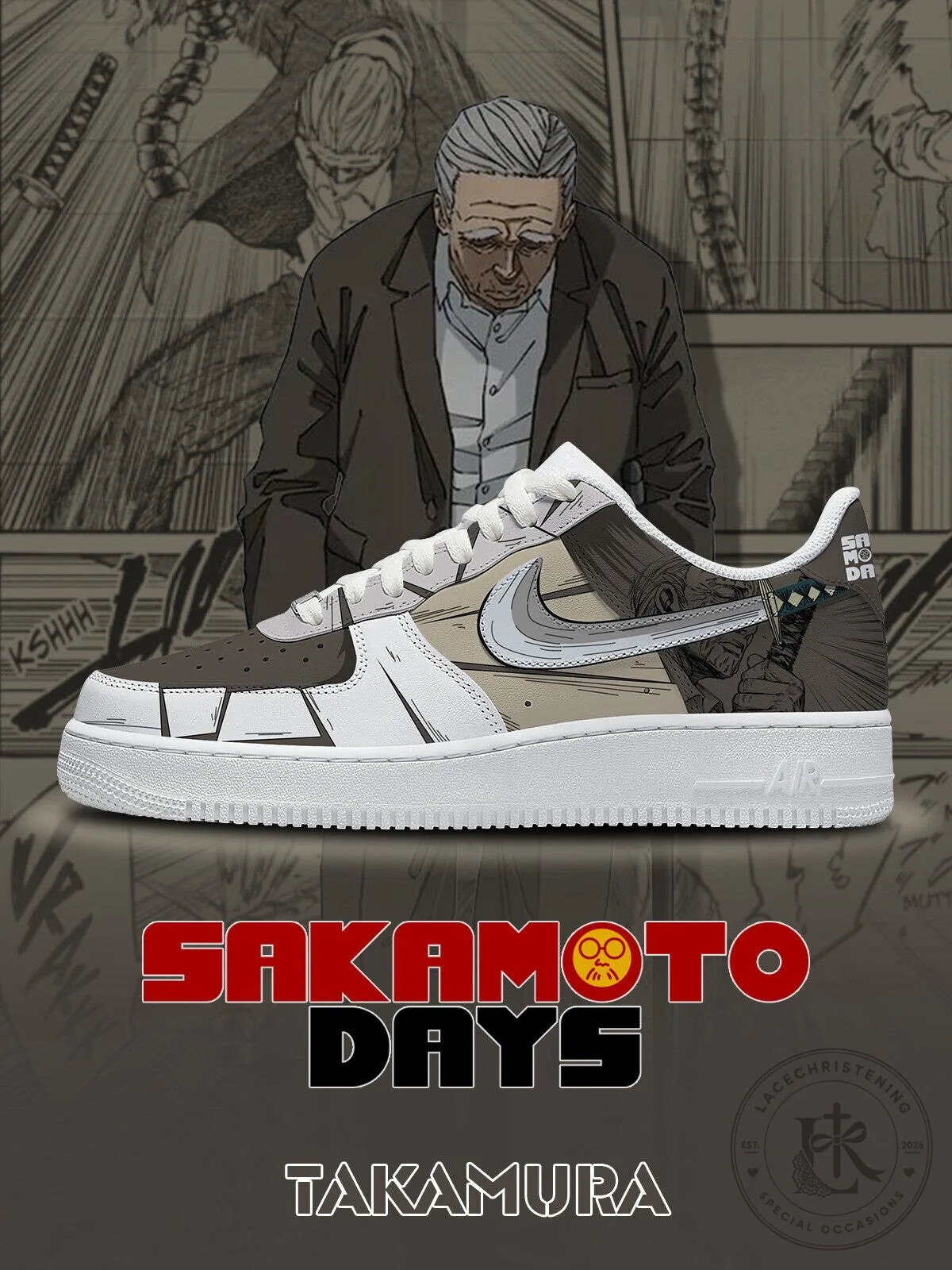 Sakamoto Days Takamura Custom Anime Sneakers