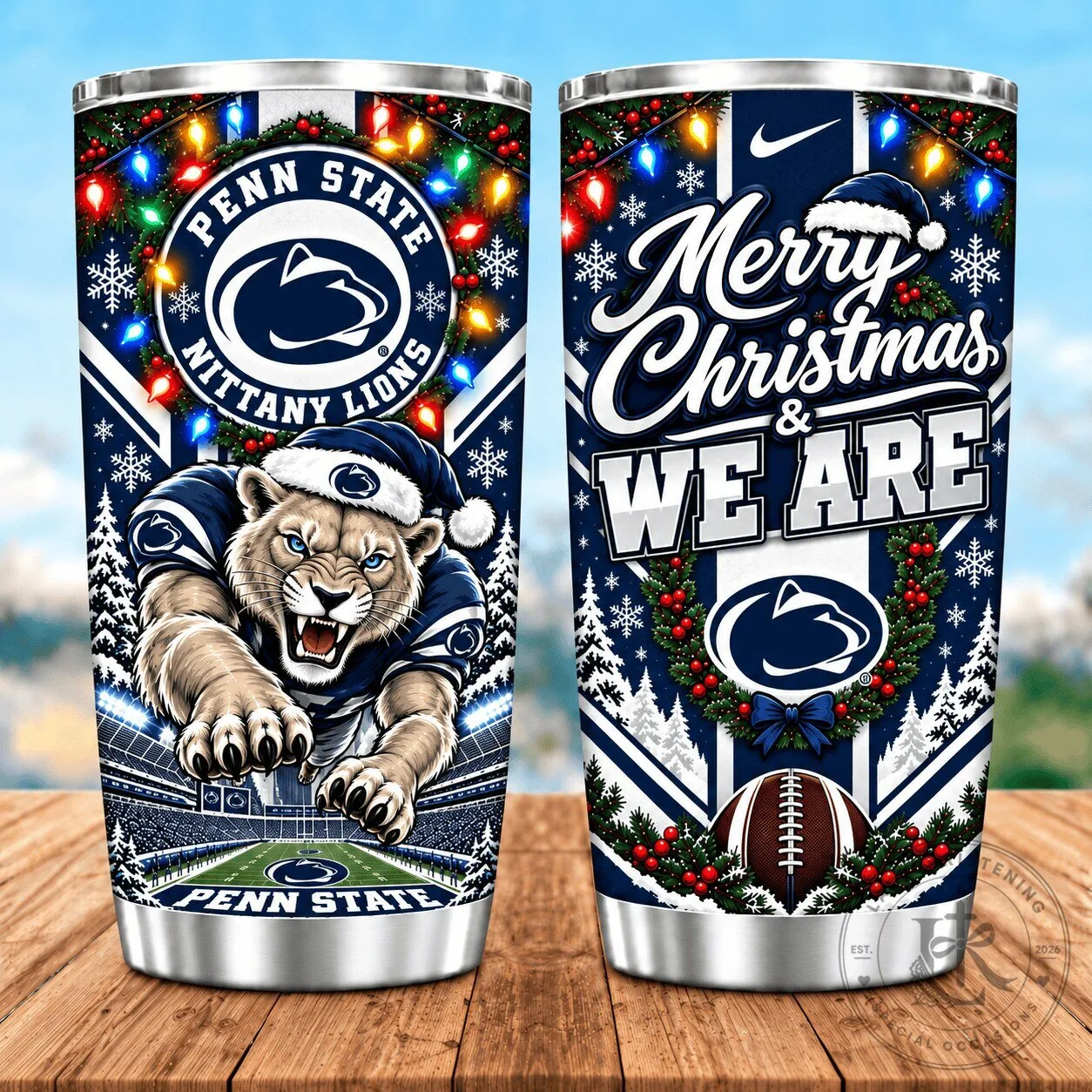 Penn State Nittany Lions Christmas Spirit Stainless Steel Tumbler