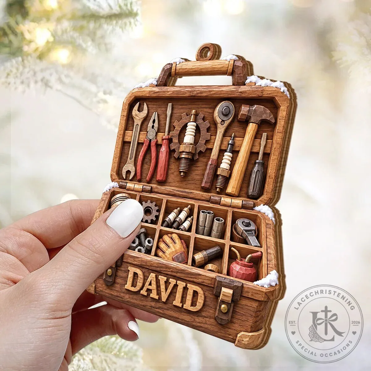 Mechanic Gifts Personalized Tool Box Christmas Ornament for Handyman 11 Mechanic Gifts Personalized Tool Box Christmas Ornament for Handyman