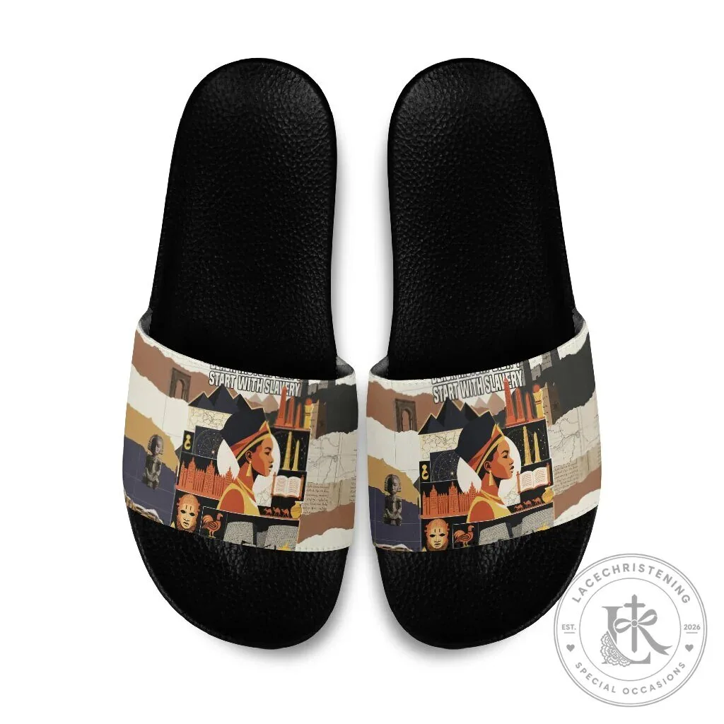 Black History Didn't Start With Slavery Ancient Egypt Slide Sandals 2 Black History Didn't Start With Slavery Ancient Egypt Slide Sandals