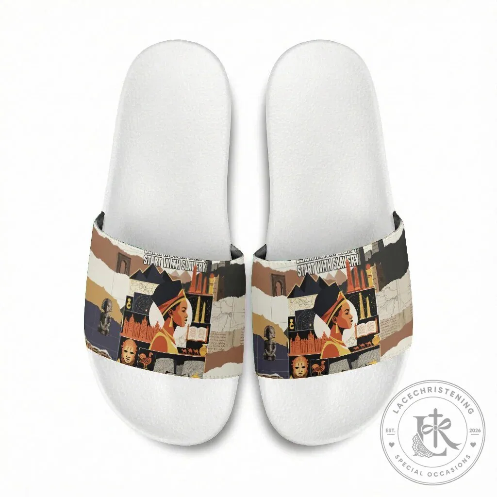 Black History Didn't Start With Slavery Ancient Egypt Slide Sandals 12 Black History Didn
