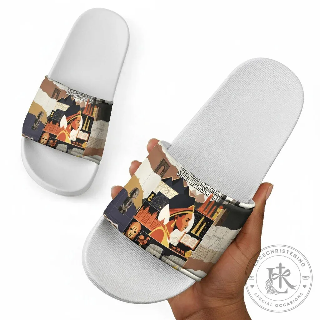 Black History Didn't Start With Slavery Ancient Egypt Slide Sandals 13 Black History Didn