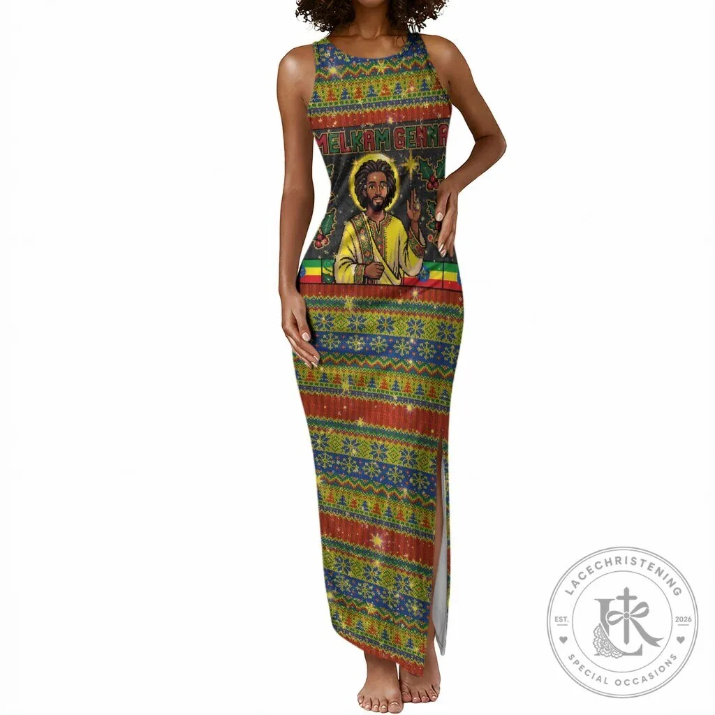 Ethiopian Melkam Genna Jesus Christmas Sleeveless Maxi Dress